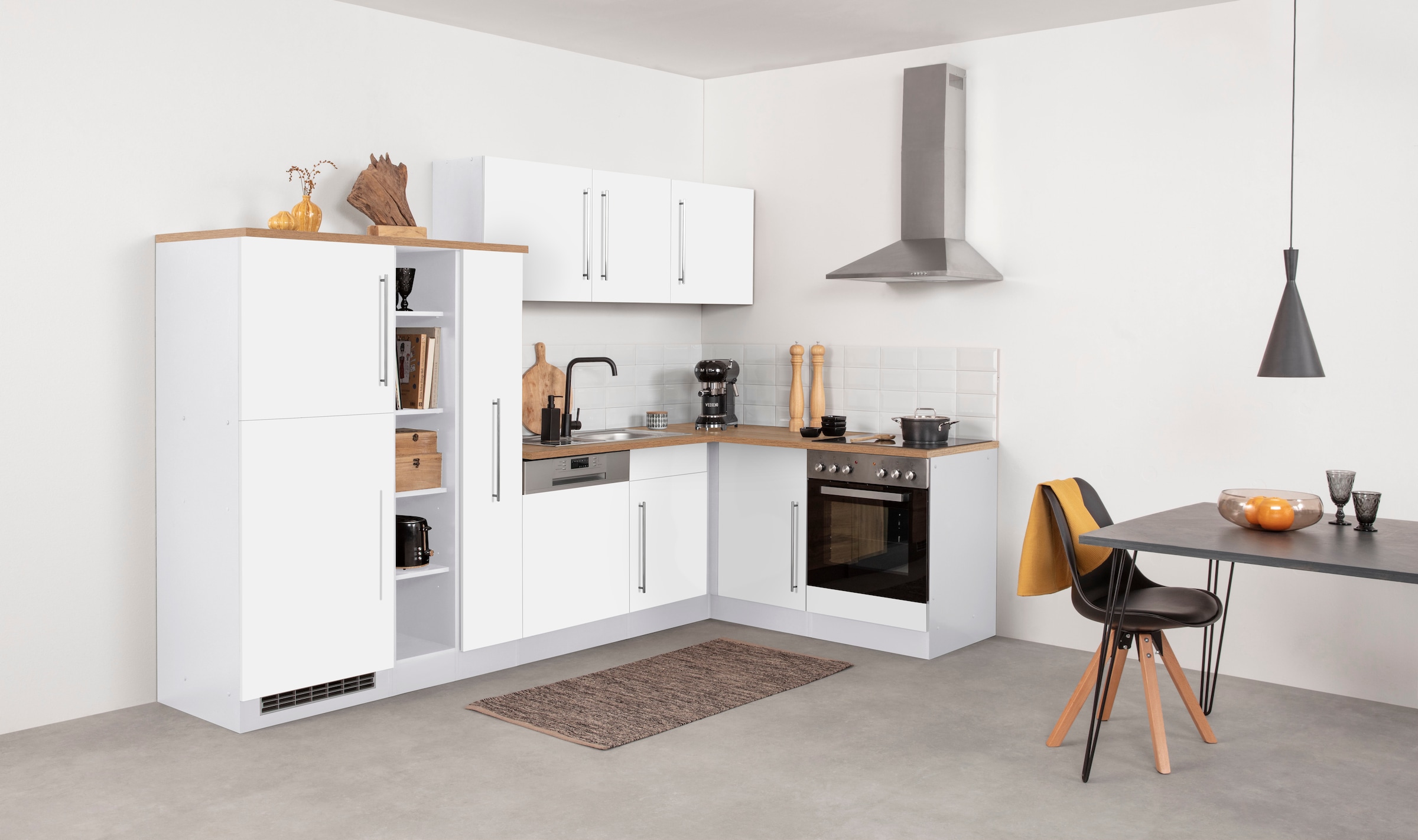 KOCHSTATION Winkelküche »KS-Samos« Stellbreite 290x170 cm, wahlweise mit E-Geräten, mit Arbeitsplatte