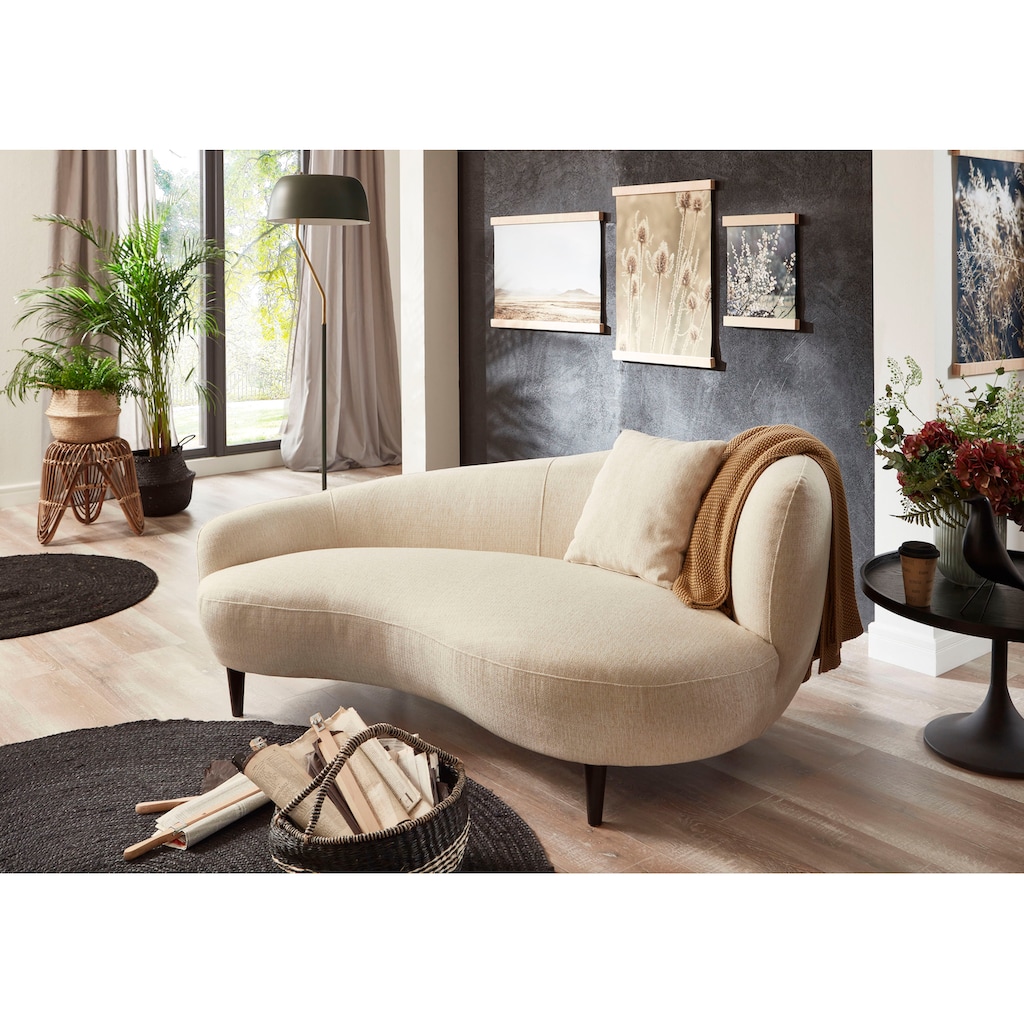 ATLANTIC home collection 2-Sitzer, Nierenformsofa mit Zierkissen im Originalbezug