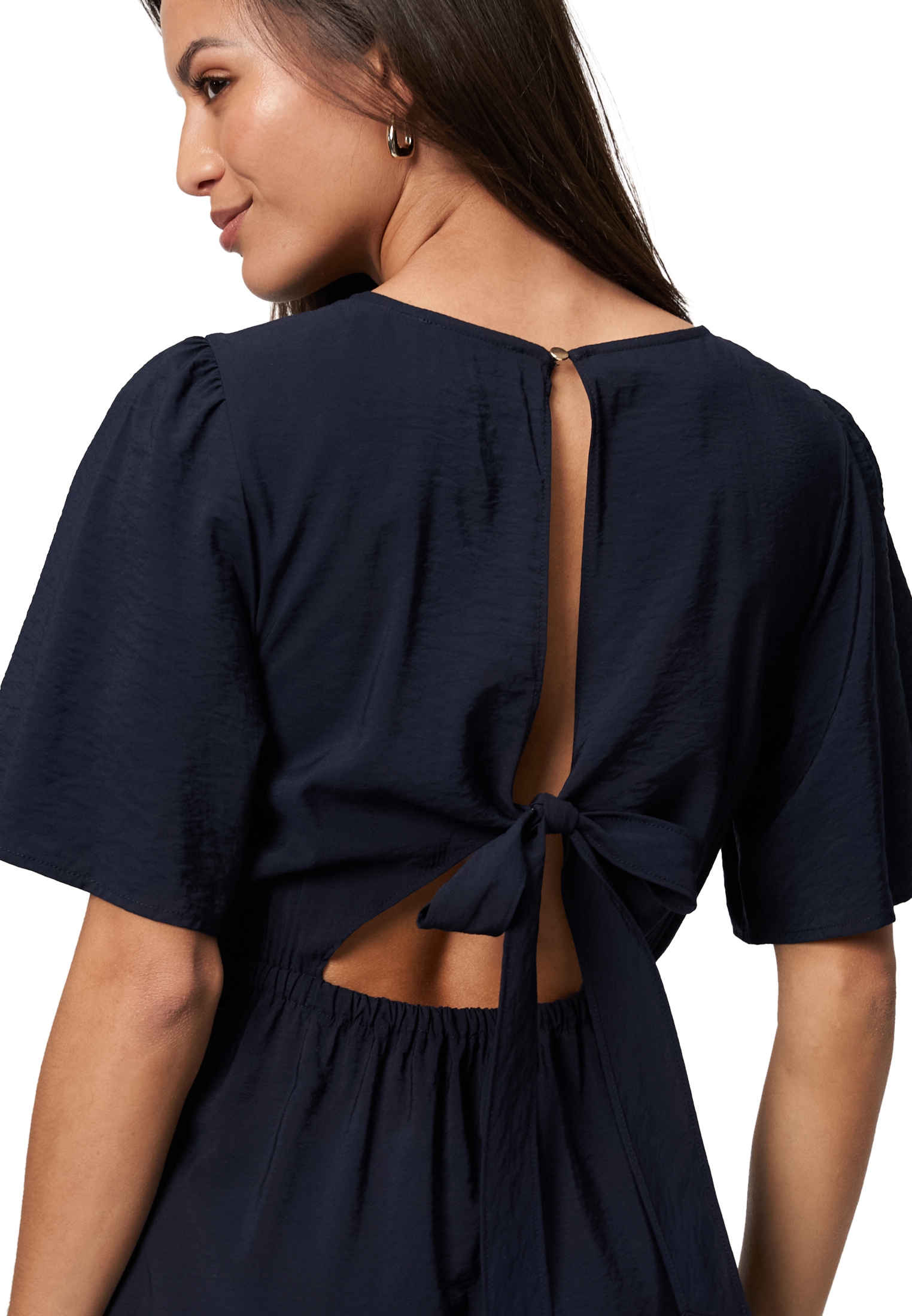 Zero Maxikleid »Maxikleid mit Schleife am Rückenausschnitt«