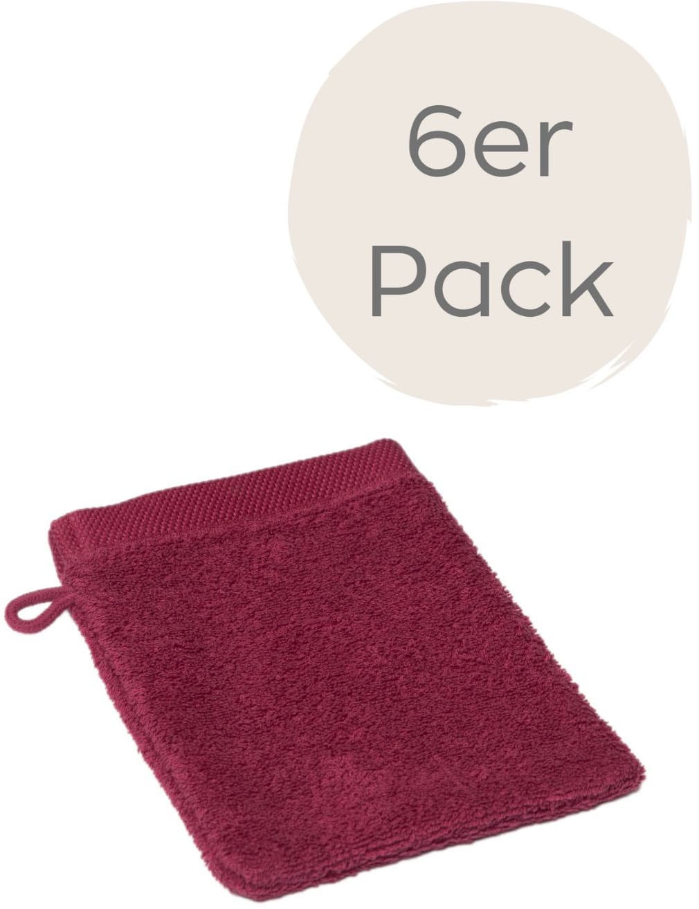 Wewo fashion Waschhandschuh »9517W«, (Packung, 6 tlg.), saugstark
