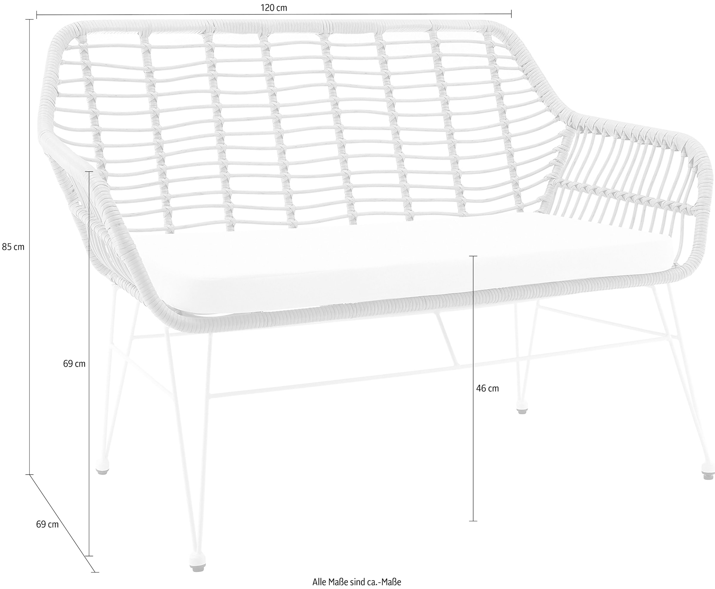 SalesFever Sitzbank, Indoor- und Outdoor geeignet