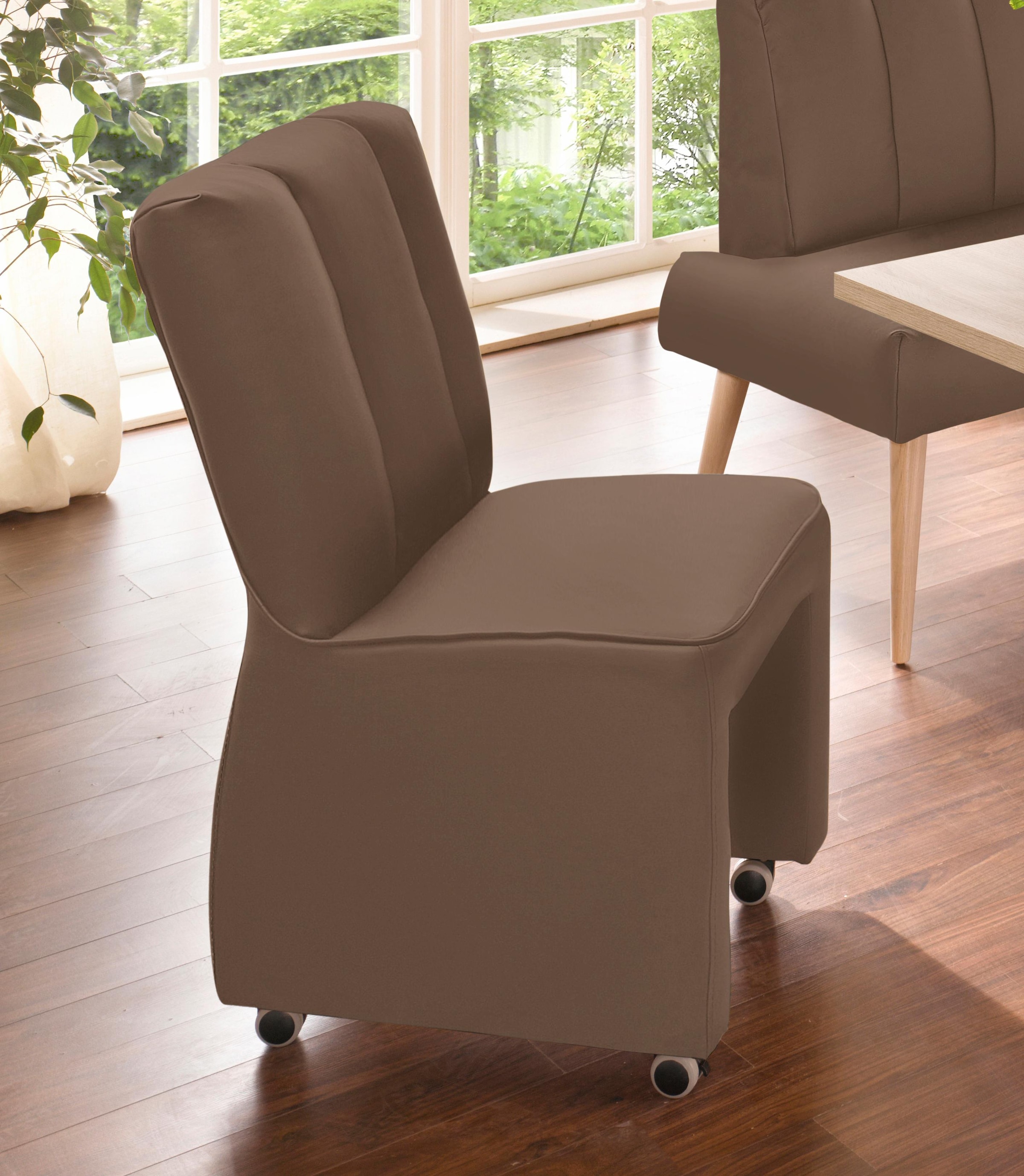exxpo - sofa fashion Sessel »Costa, Loungesessel, Hochlehnsessel,  auf Rollen, Komfortsitzhöhe 53cm« kompakt und bequem, Breite 52 cm