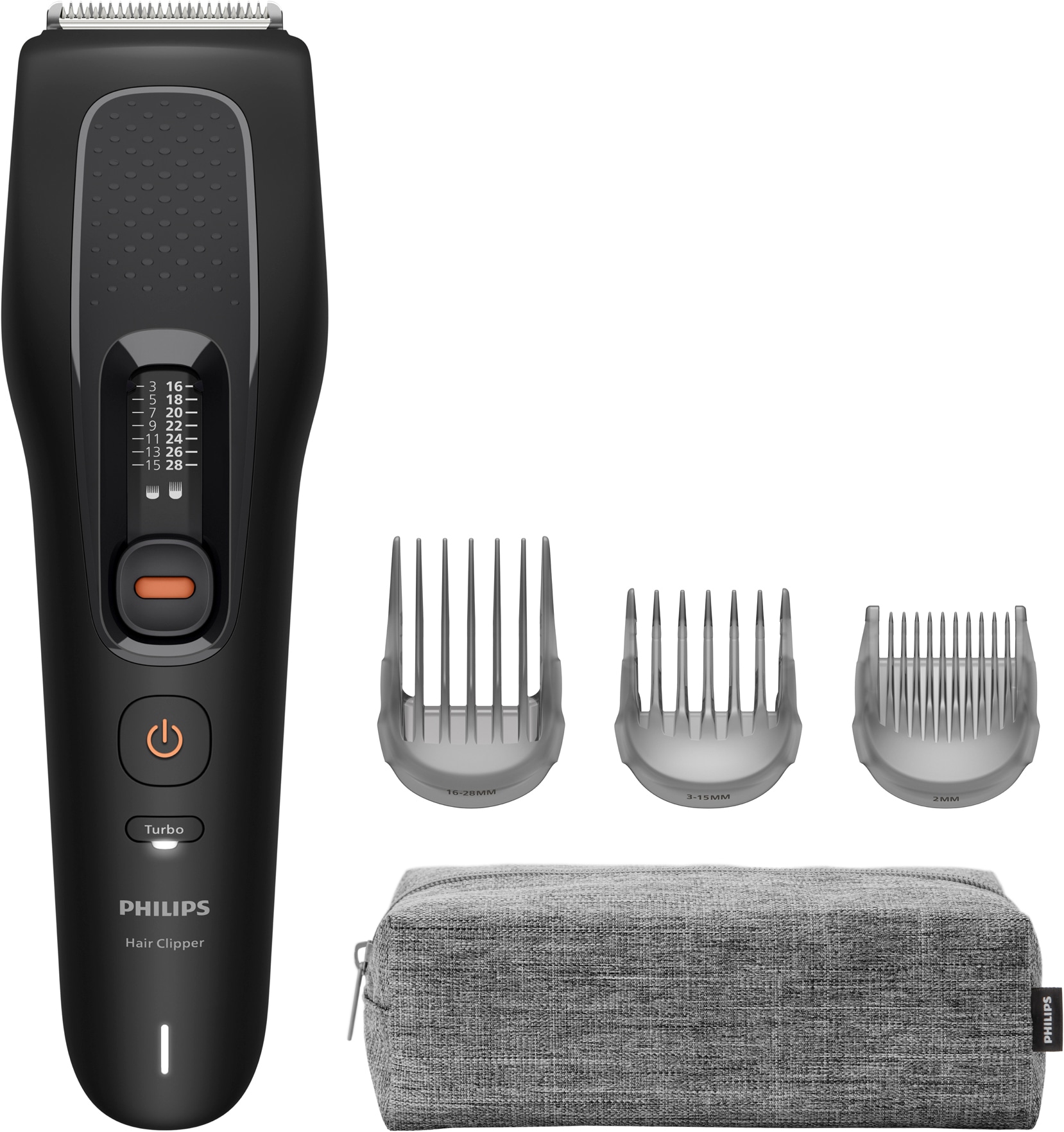 Philips Haarschneider »Serie 5000 HC5733/15« 2 Aufsätze 16 Längeneinstellungen, Turbo Modus und PowerAdapt Sensor