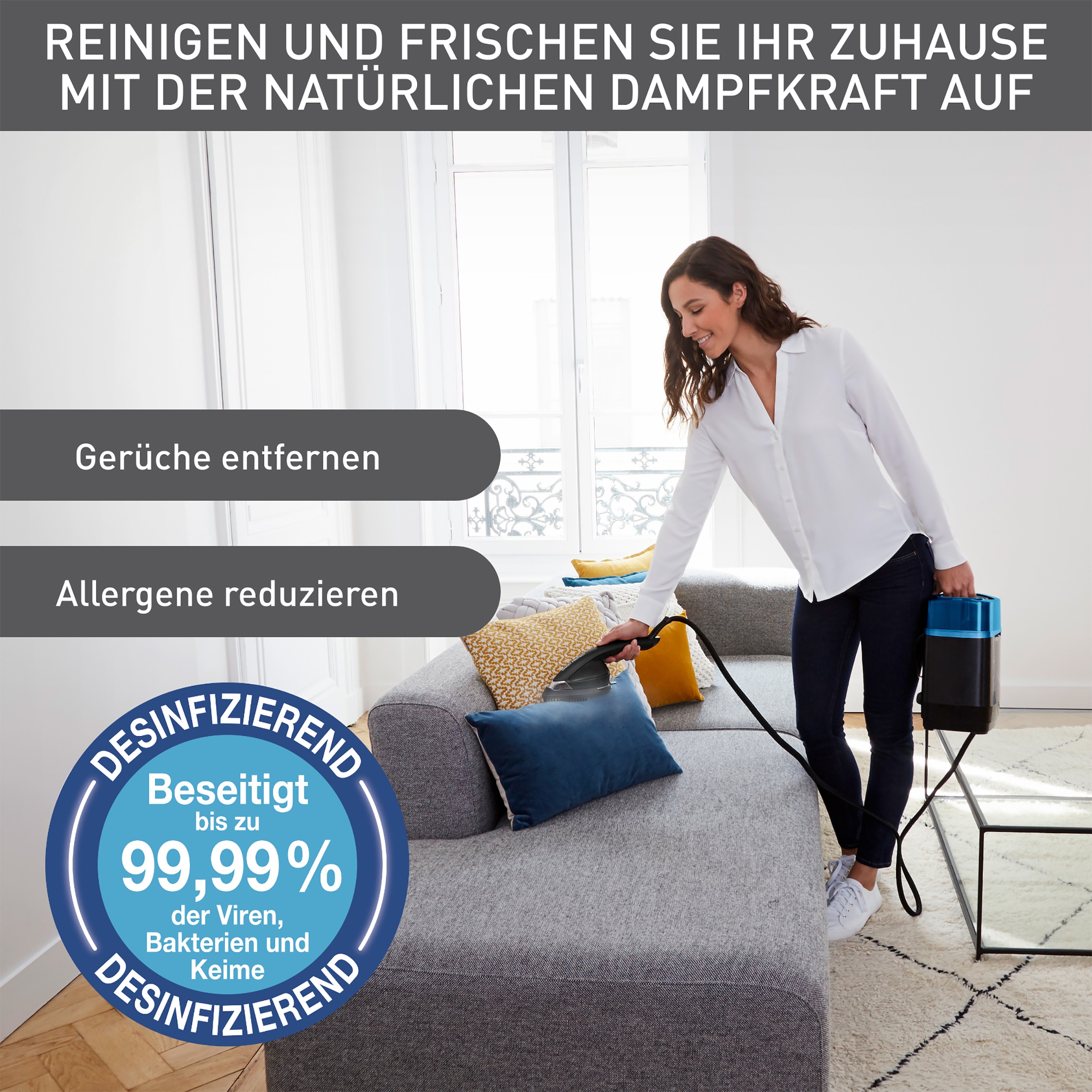 Tefal Dampfglätter »IXEO Power« 2170 W 3-Positionen Smart Board, abnehmbare Basis, Hochdruckdampf-Technologie