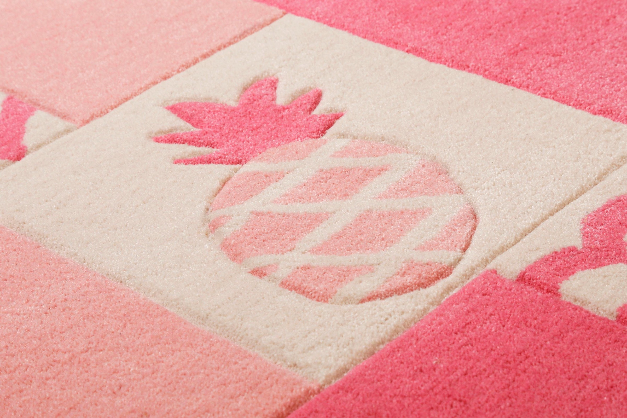 SMART KIDS Kinderteppich »Fruity Flamingo« rechteckig 9 mm Höhe Flamingos Palmen, Konturenschnitt