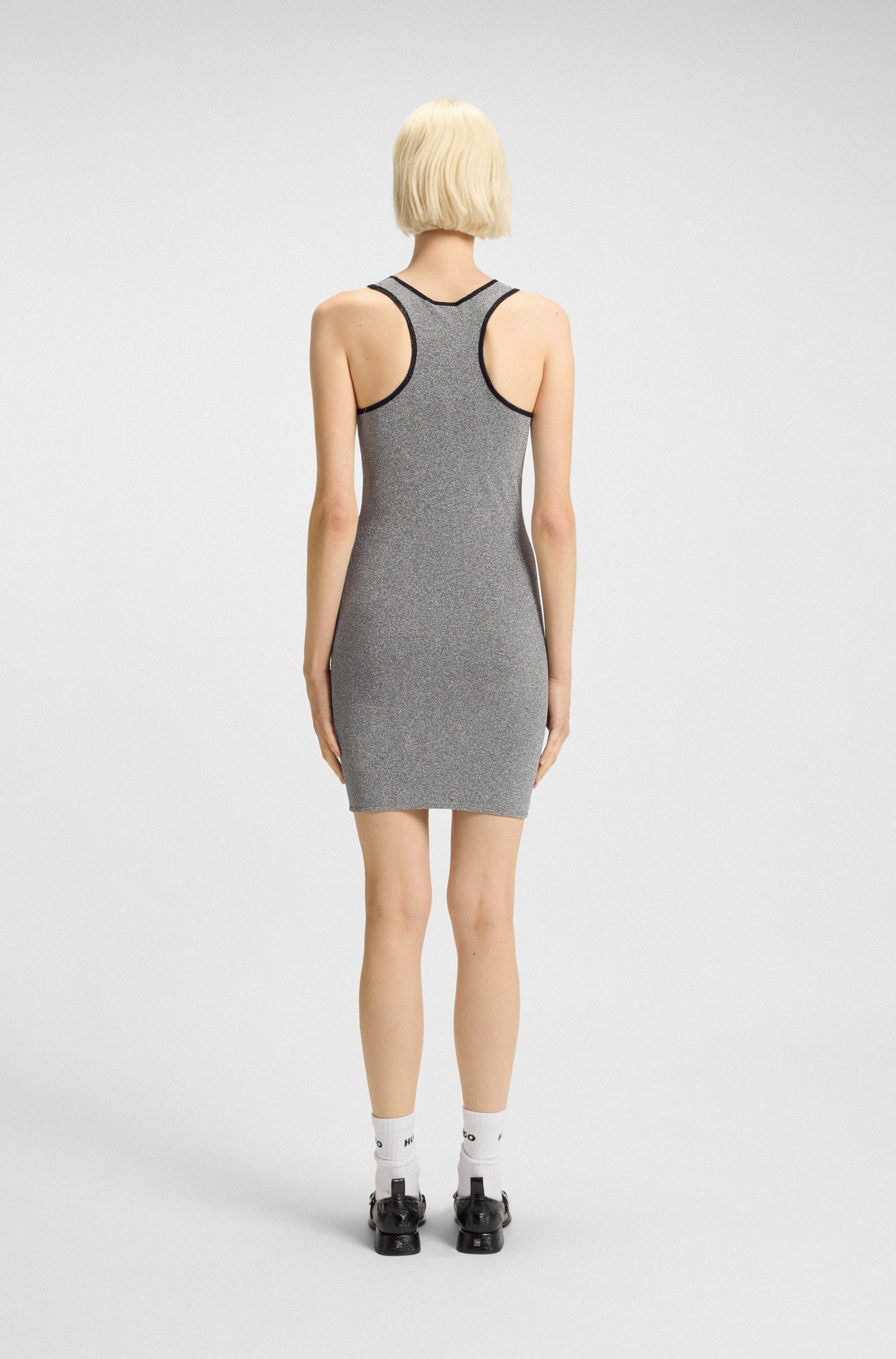 HUGO Blue Jerseykleid »Niamh«, schimmernd, Slim Fit