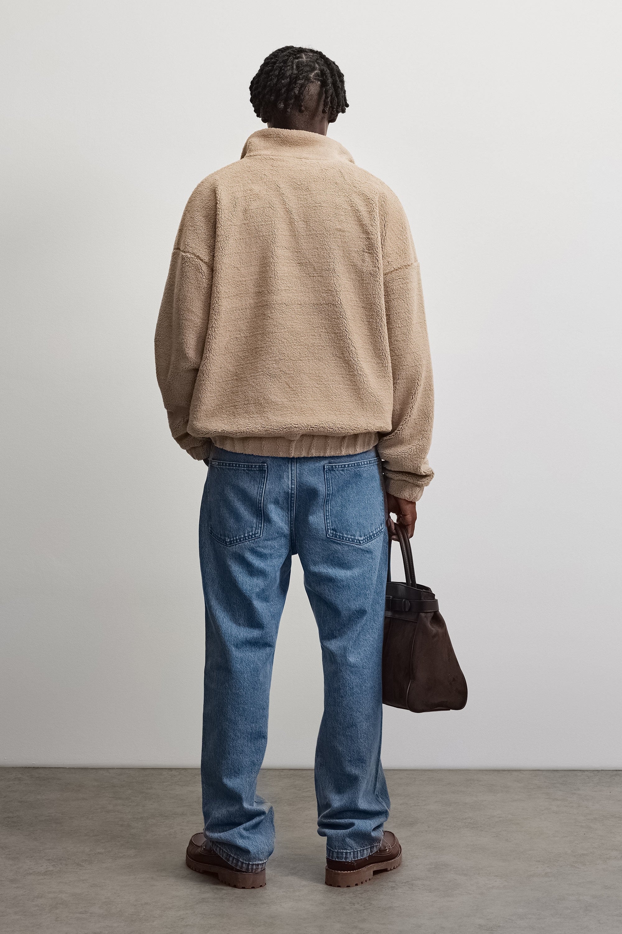 PEGADOR Sweatshirt »Puka Teddy Half Zip Sweater«, Kunstfaser, regular fit

