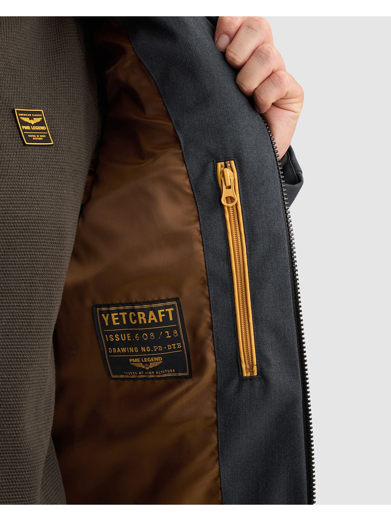 PME LEGEND Steppjacke mit Kapuze Taschen mit Reißverschluss