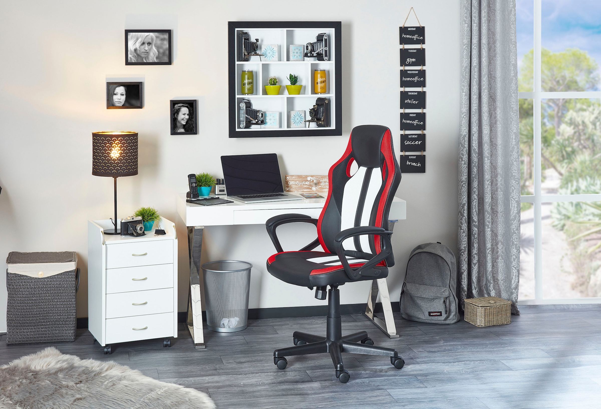 INOSIGN Drehstuhl, Kunstleder-Netzstoff, mit Armlehnen, Gaming Chair kaufen