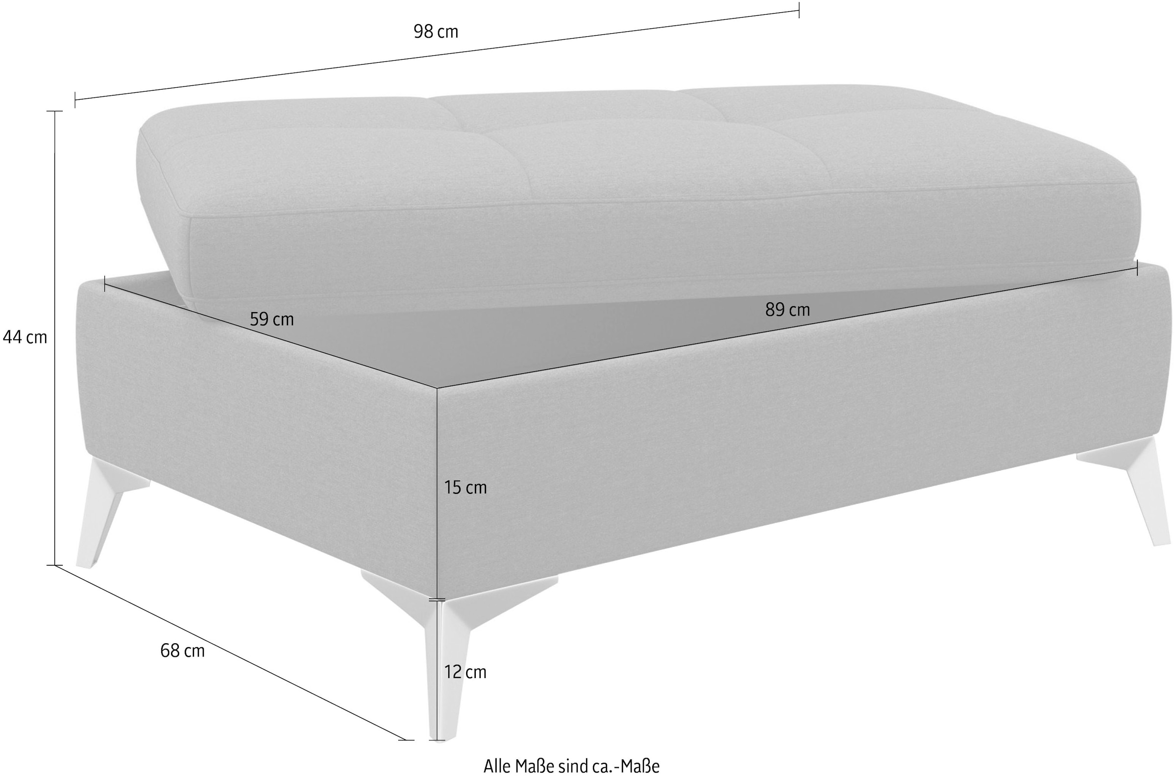 sit&more Stauraumhocker »Latigo«, inklusive Stauraum