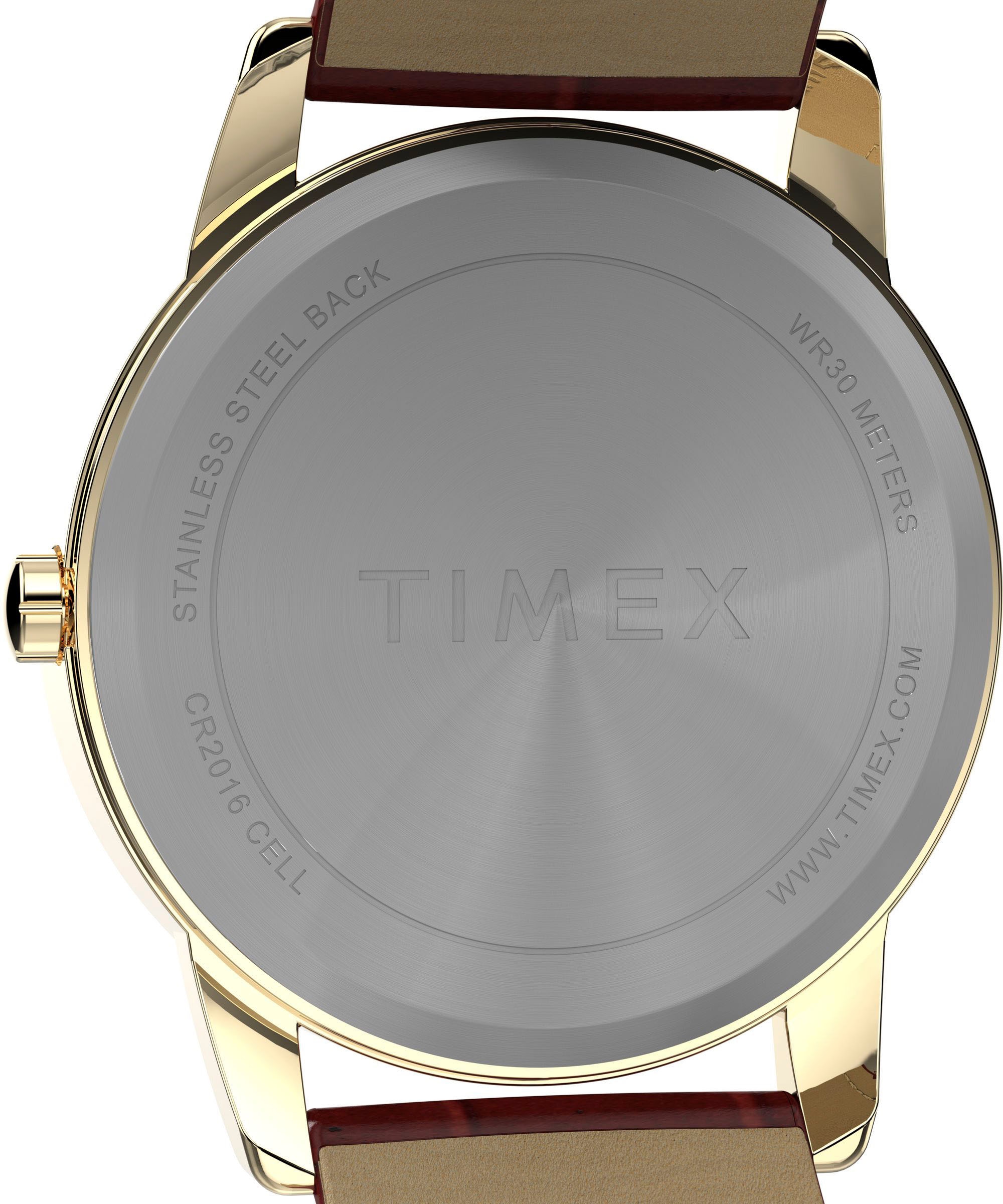 Timex Quarzuhr »EASY READER CLASSIC«, Armbanduhr, Herrenuhr, Damenuhr,Lederarmband,Datum
