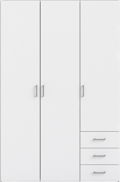 Home affaire Kleiderschrank, Mit viel Stauraum, graue Stangengriffe, Gr. ca. 175,4 x 115,8 x 49,52 cm