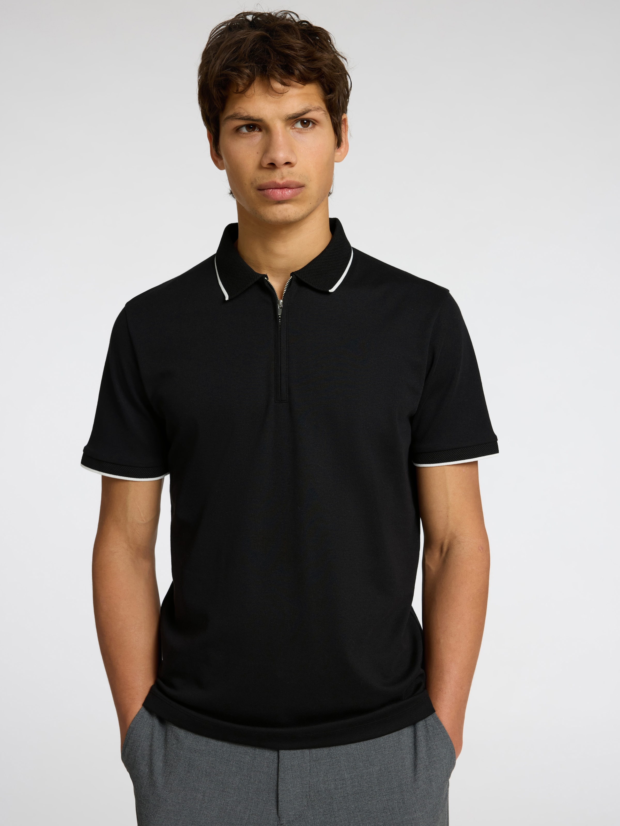 SELECTED HOMME Poloshirt »SLHFAVE SPORT ZIP SS POLO NOOS«