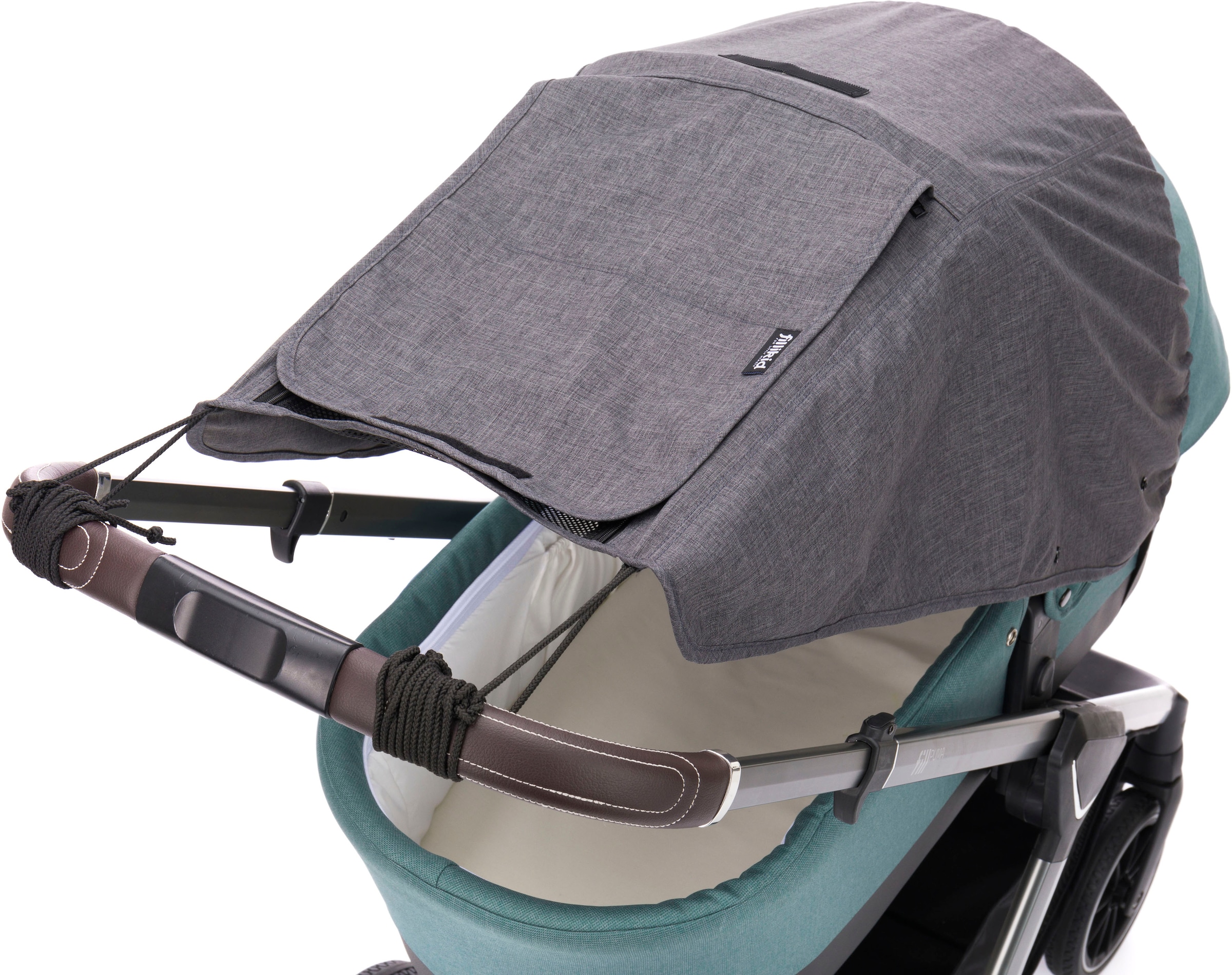 Fillikid Kinderwagen-Sonnenschutzhülle »Sonnenschutz Deluxe, grau melange«, für Kinderwagen & Buggys