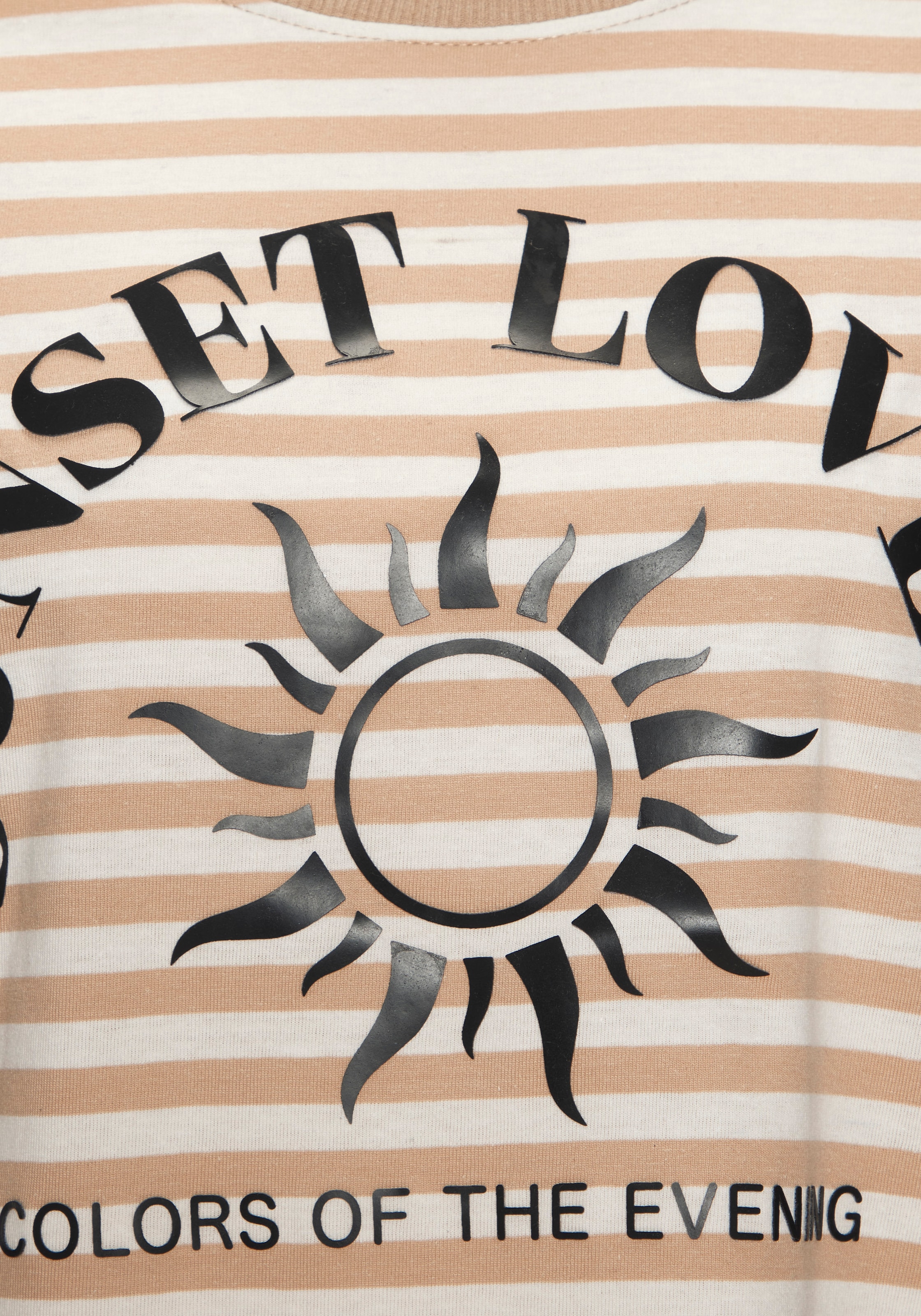 H.I.S T-Shirt gestreift mit Print, Loungewear