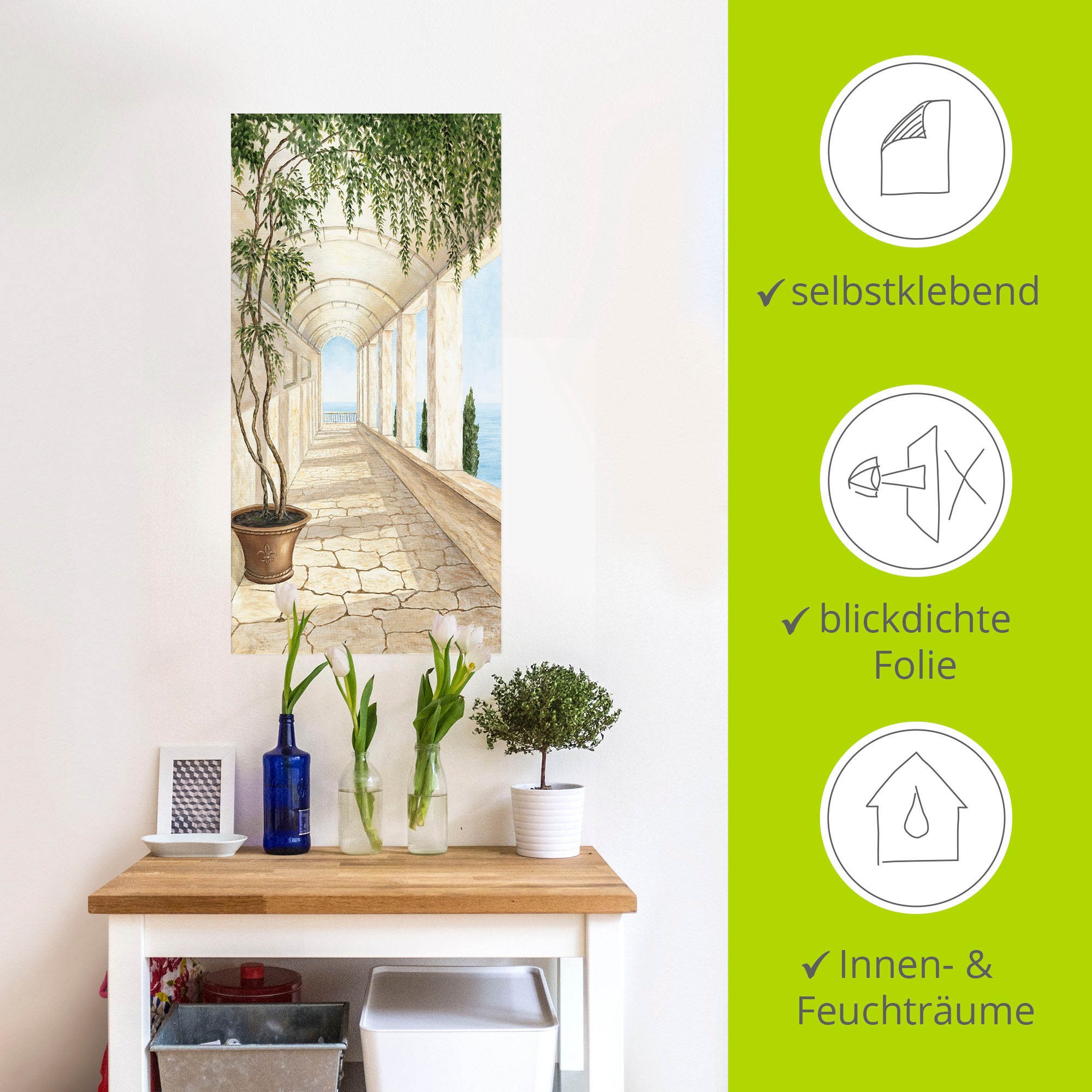 Artland Wandbild »Capri«, Gebäude, (1 St.), als Alubild, Outdoorbild, Leinwandbild, Poster, Wandaufkleber