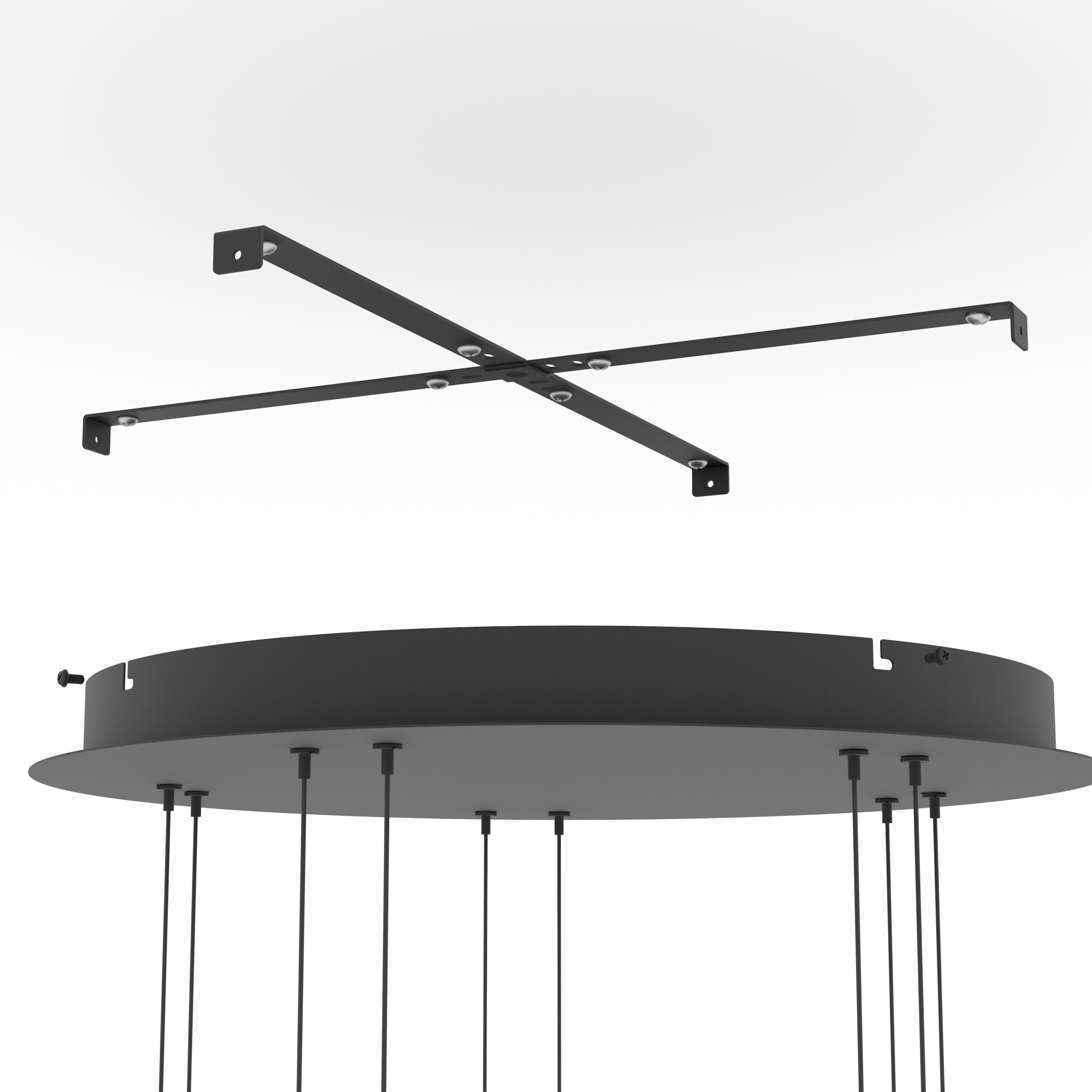 EGLO Hängeleuchte »HORTUNAS Pendellampe - Stahl - LED - 5X5,8W - IP20« LED-Modul 1 Stk. Warmweiß Hängelampe, Deckenlampe, Wohnzimmer, Esszimmer, H150 x Ø50 cm
