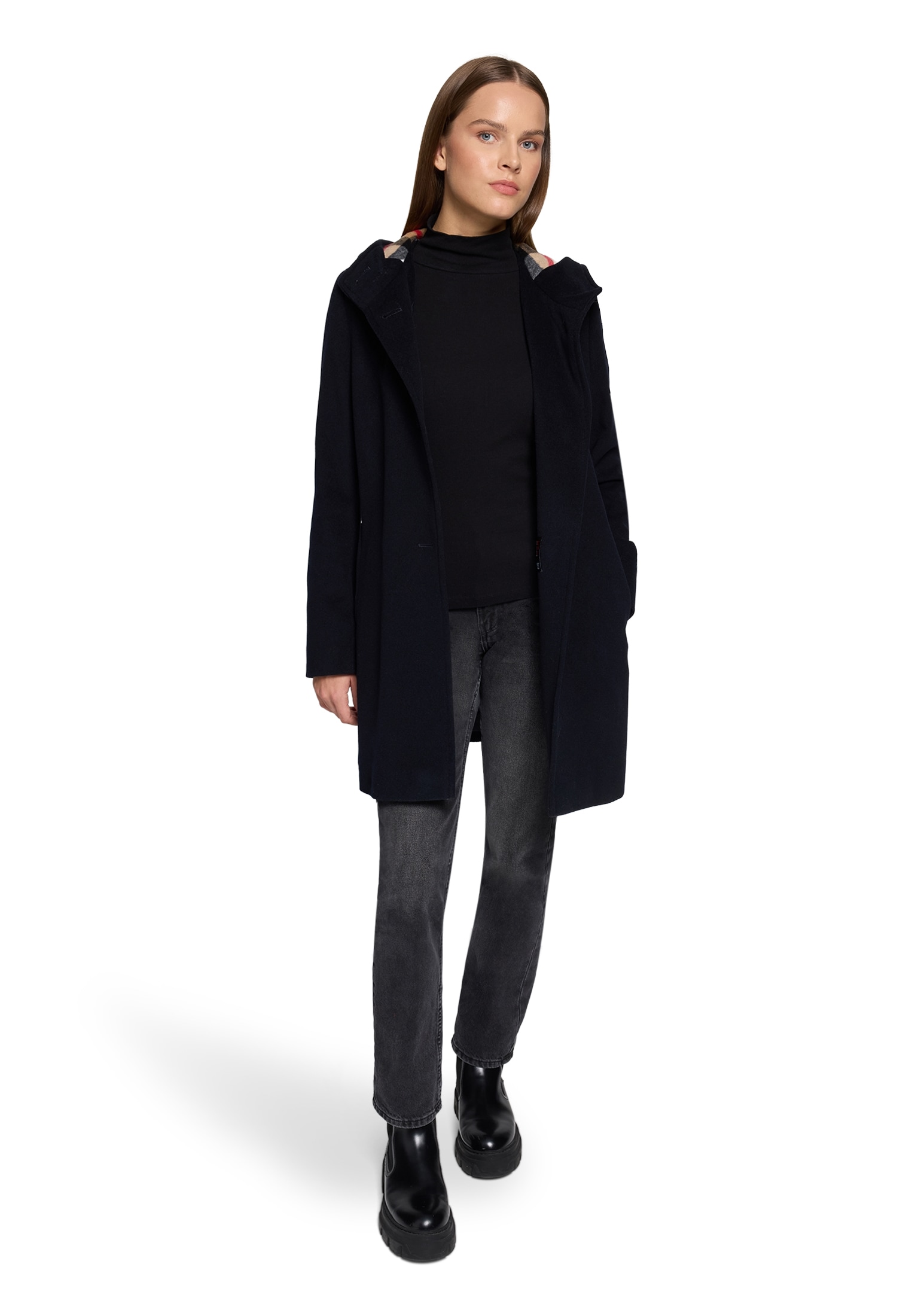 Gil Bret Wolljacke mit Kapuze mit Kapuze