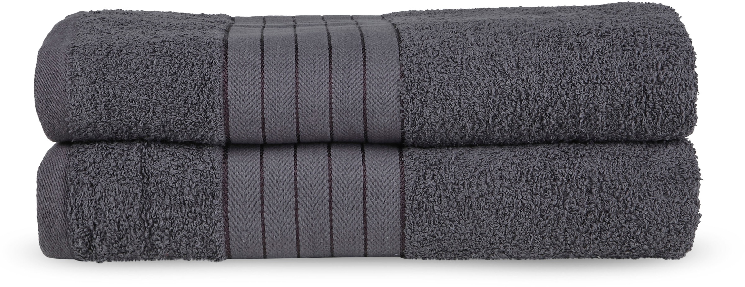 good morning Badetuch »Uni Towels«, (2 St., 2er Set Badetücher 70 x 140 cm), Baumwolle, Walkfrottee, Bordüre, 500 GSM, Einfarbig, ohne Aufhängung