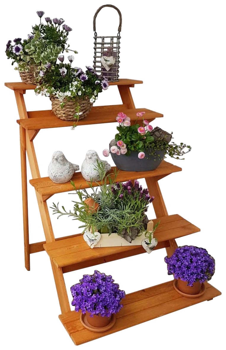promadino Pflanzentreppe »Blumentreppe groß«, BxTxH: 78x100x109 cm online  kaufen | mit 3 Jahren XXL Garantie | Blumenständer