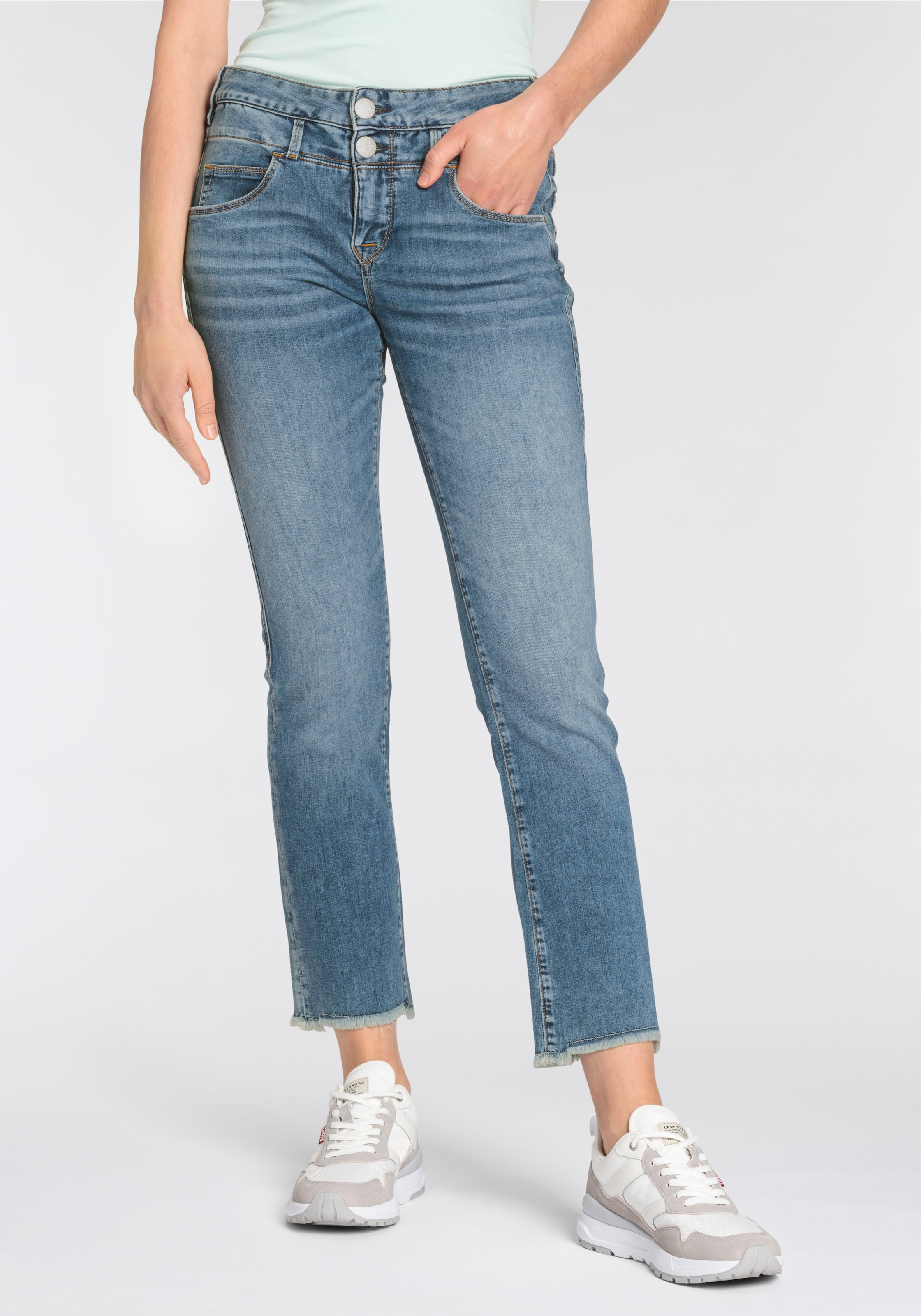 Bootcut-Jeans »Baby Cropped Light Denim«