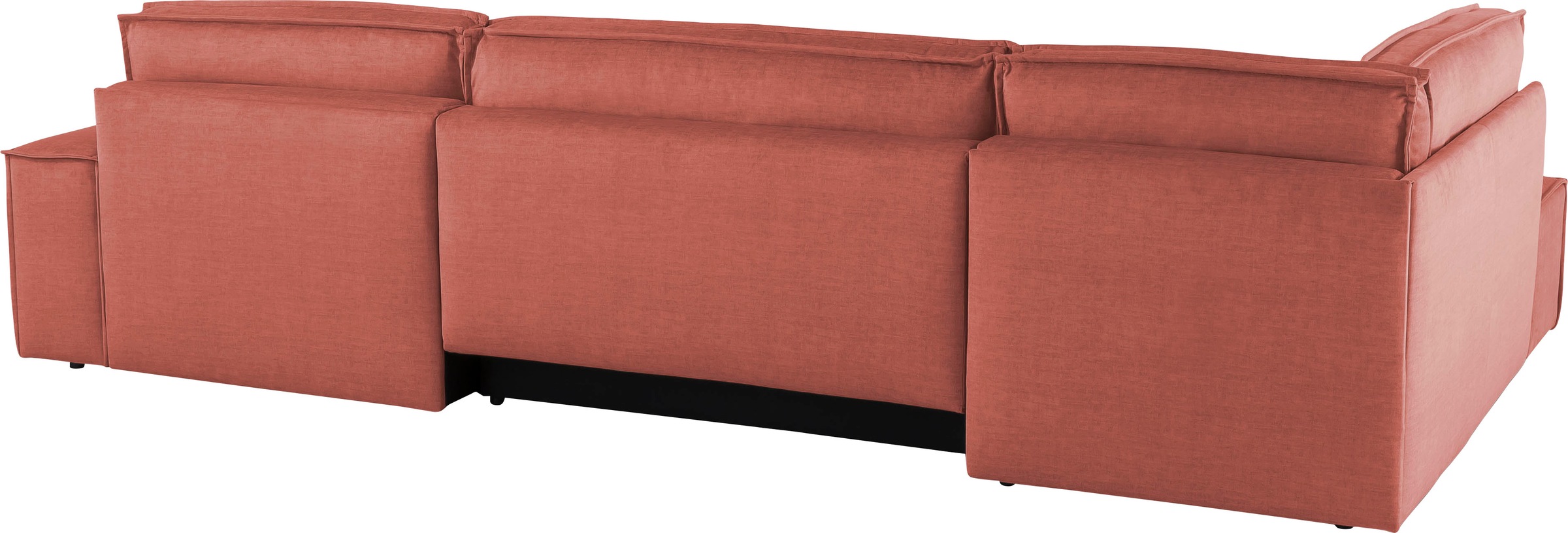 Home affaire Wohnlandschaft »SHERWOOD 329 cm, U-Form, Schlafsofa,«, Schlaffunktion m. Bettkasten (194x139 cm), Cord, Vintage, Samtvelours