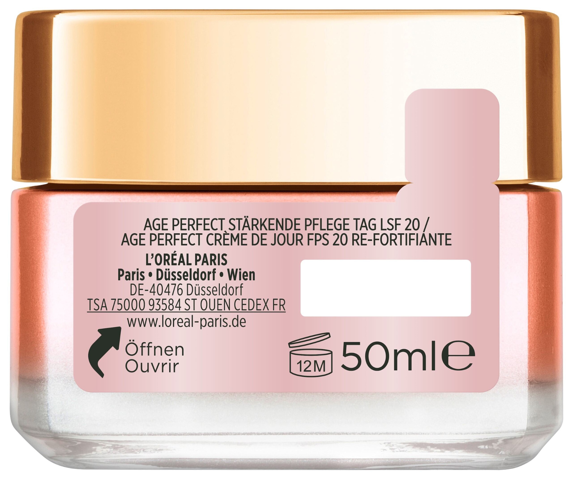 L'ORÉAL PARIS Feuchtigkeitscreme »Age Perfect Golden Age Rosé-Tagespflege LSF20«, mit hoher Wirksamkeit