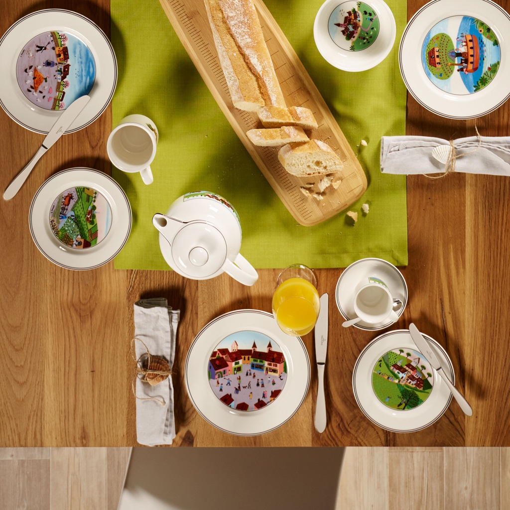Villeroy & Boch Frühstücksteller »Frühstücksteller Dorf Design Naif ø 21 cm bunt«