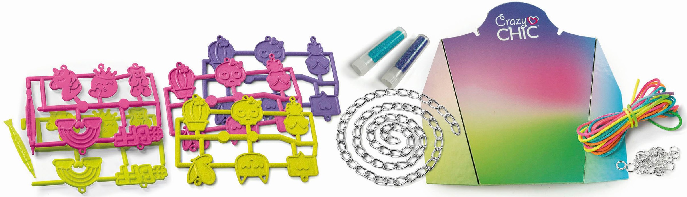 Clementoni® Kreativset »Crazy Chic, Meine bunten Anhänger«