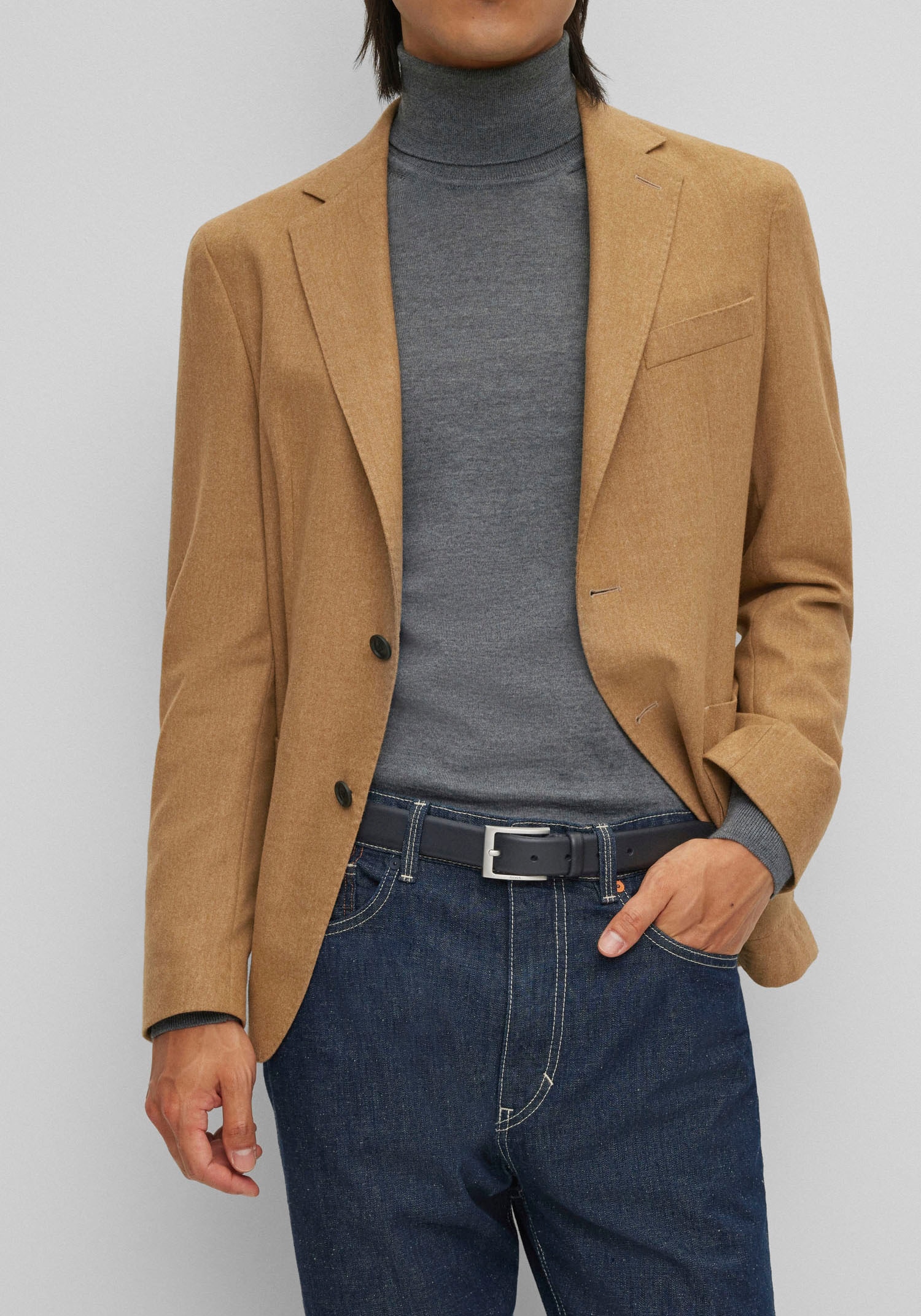 BOSS Ledergürtel aus Nappaleder mit Logo-Schliesse