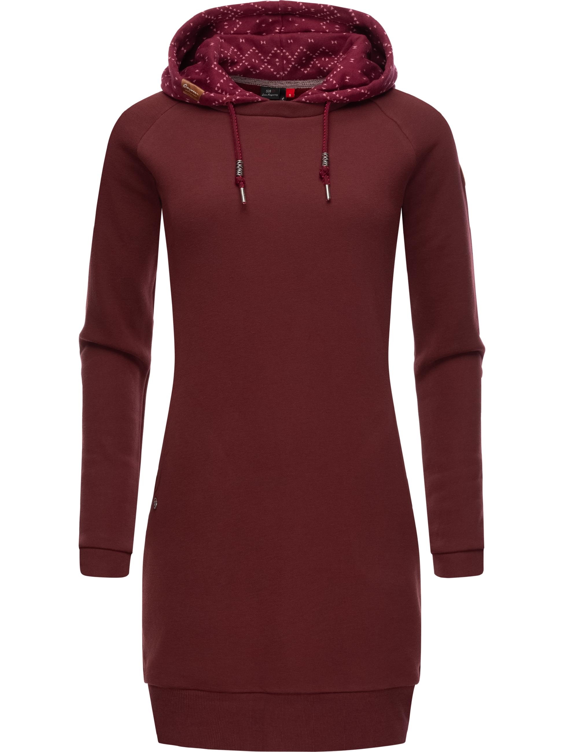 Ragwear Druckkleid »Druckkleid Bess«, Langärmliges Baumwoll Kleid mit Printmuster-Kapuze