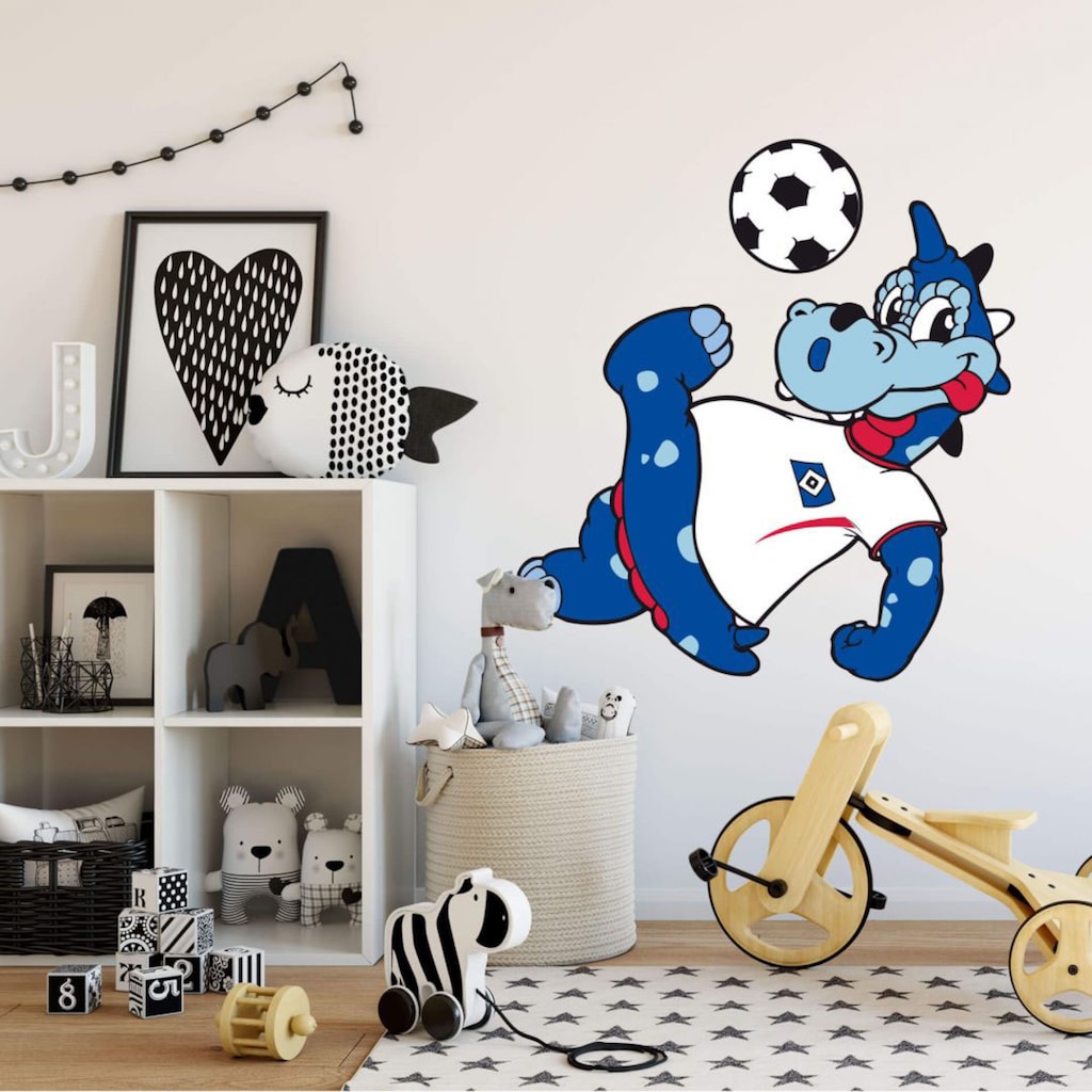 Wall-Art Wandtattoo »Fußball HSV Maskottchen«, (Set, 1 St.)