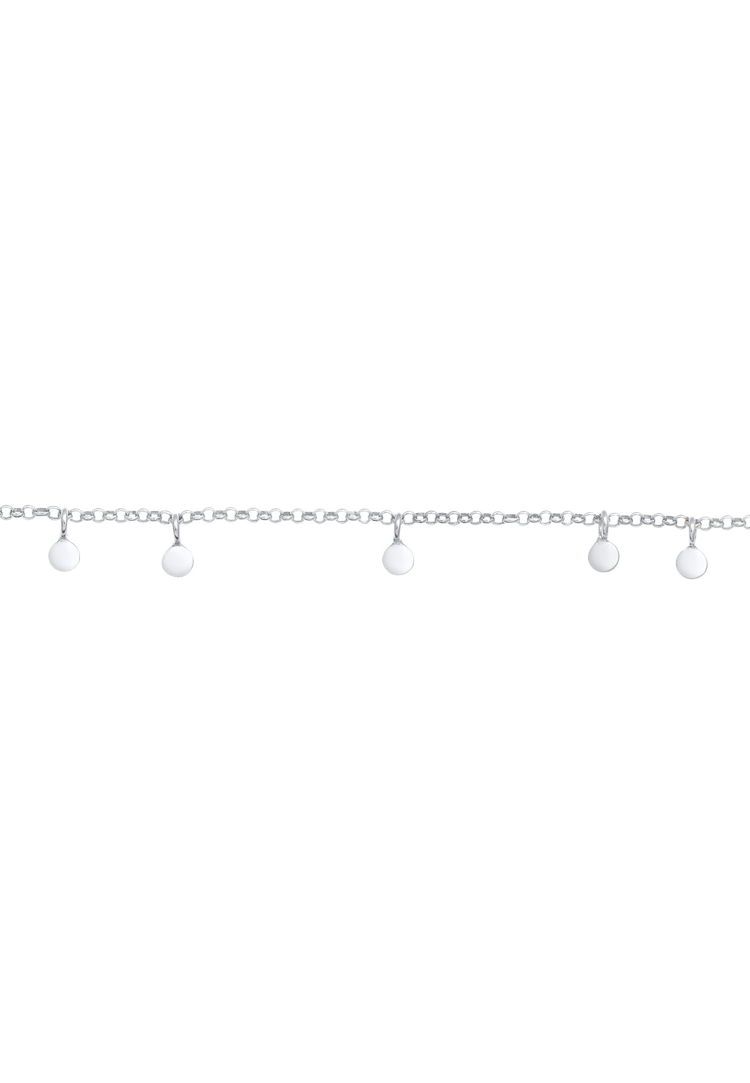 Elli Choker »Halskette Choker Plättchen Coin Geo Kreis Basic 925 Silber«