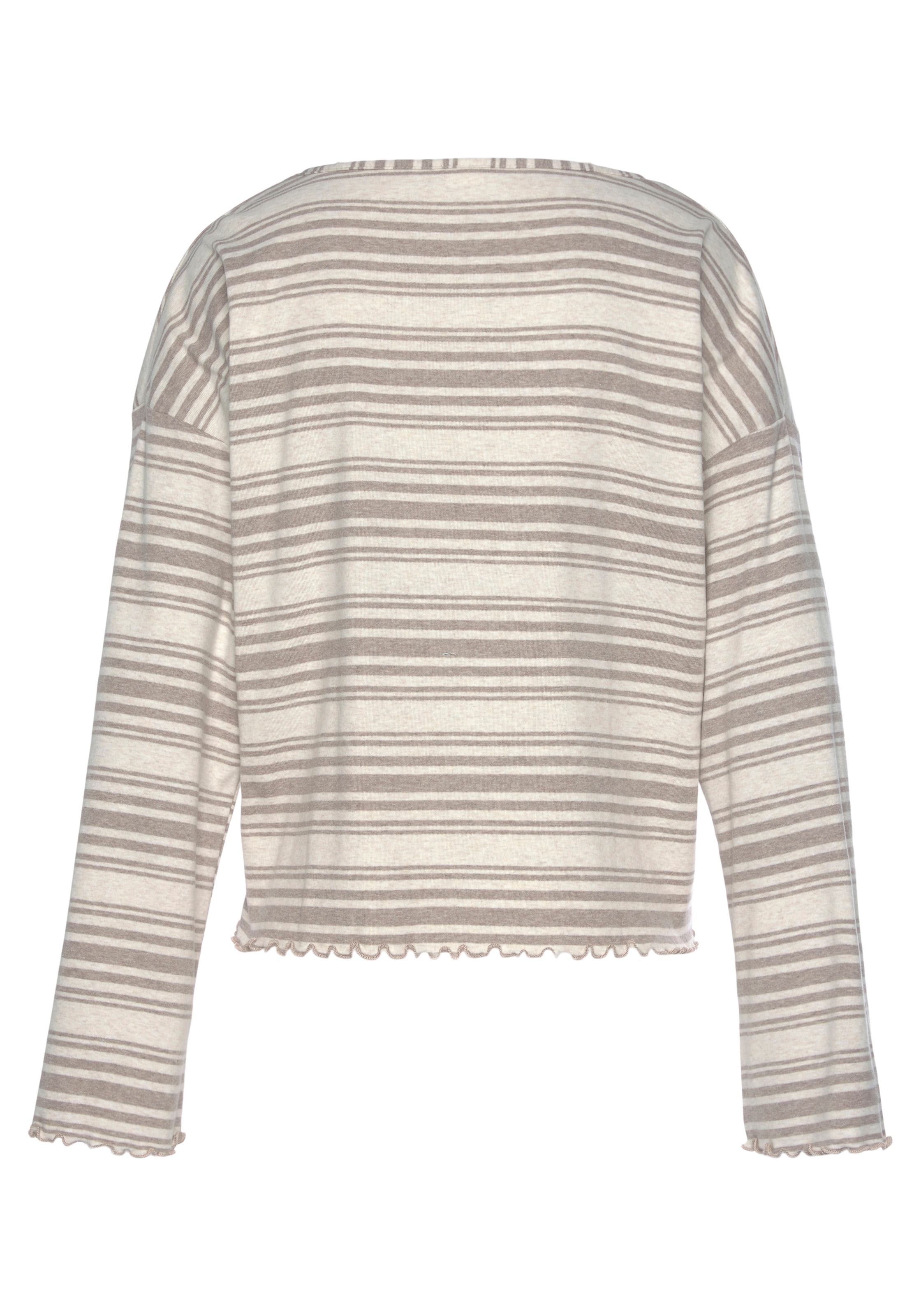 s.Oliver Pyjamaoberteil 1-teilig,  mit Babylock-Details