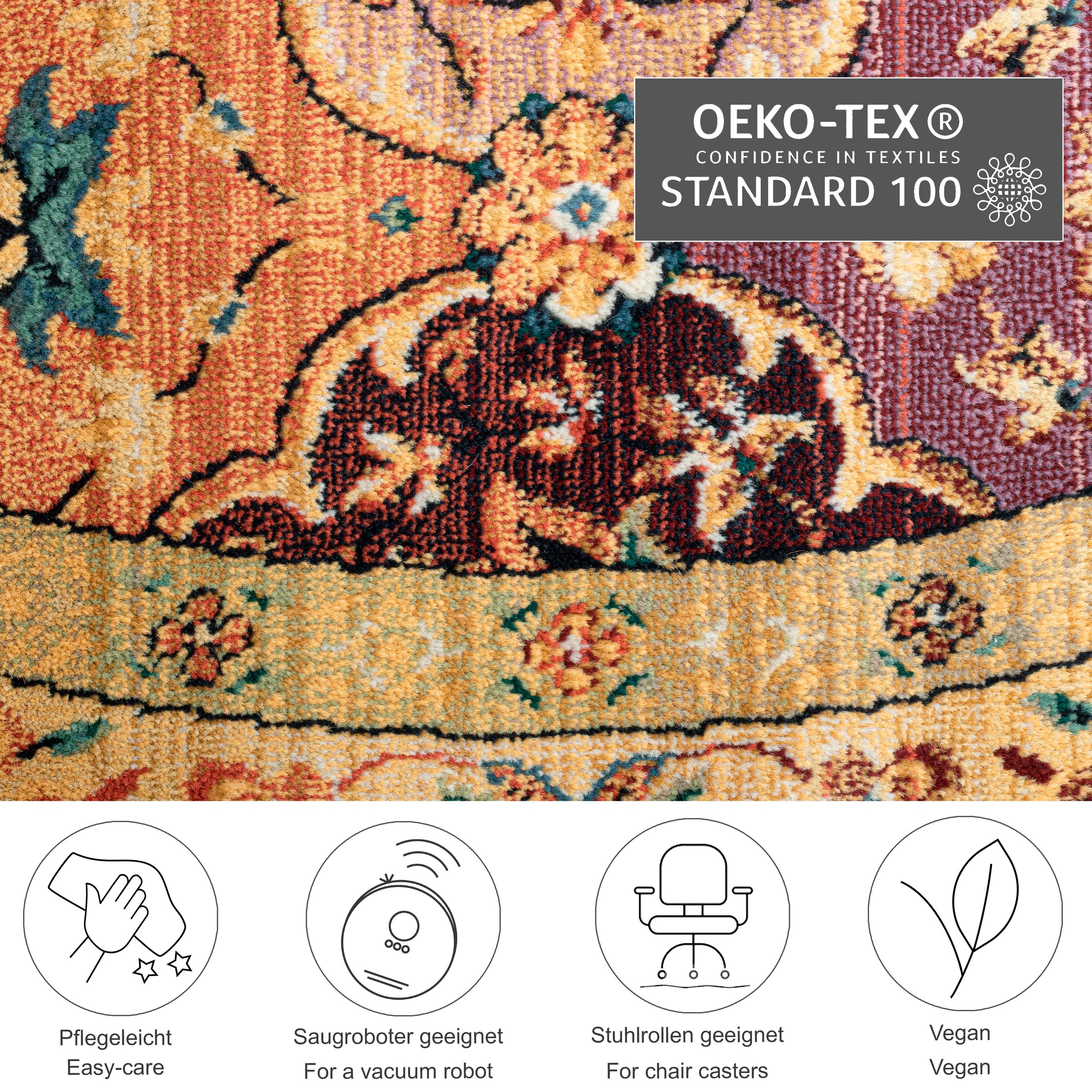 THEKO Teppich »Gabiro 208«, oval, 10 mm Höhe, Orient-Optik, ideal im Wohnzimmer & Schlafzimmer