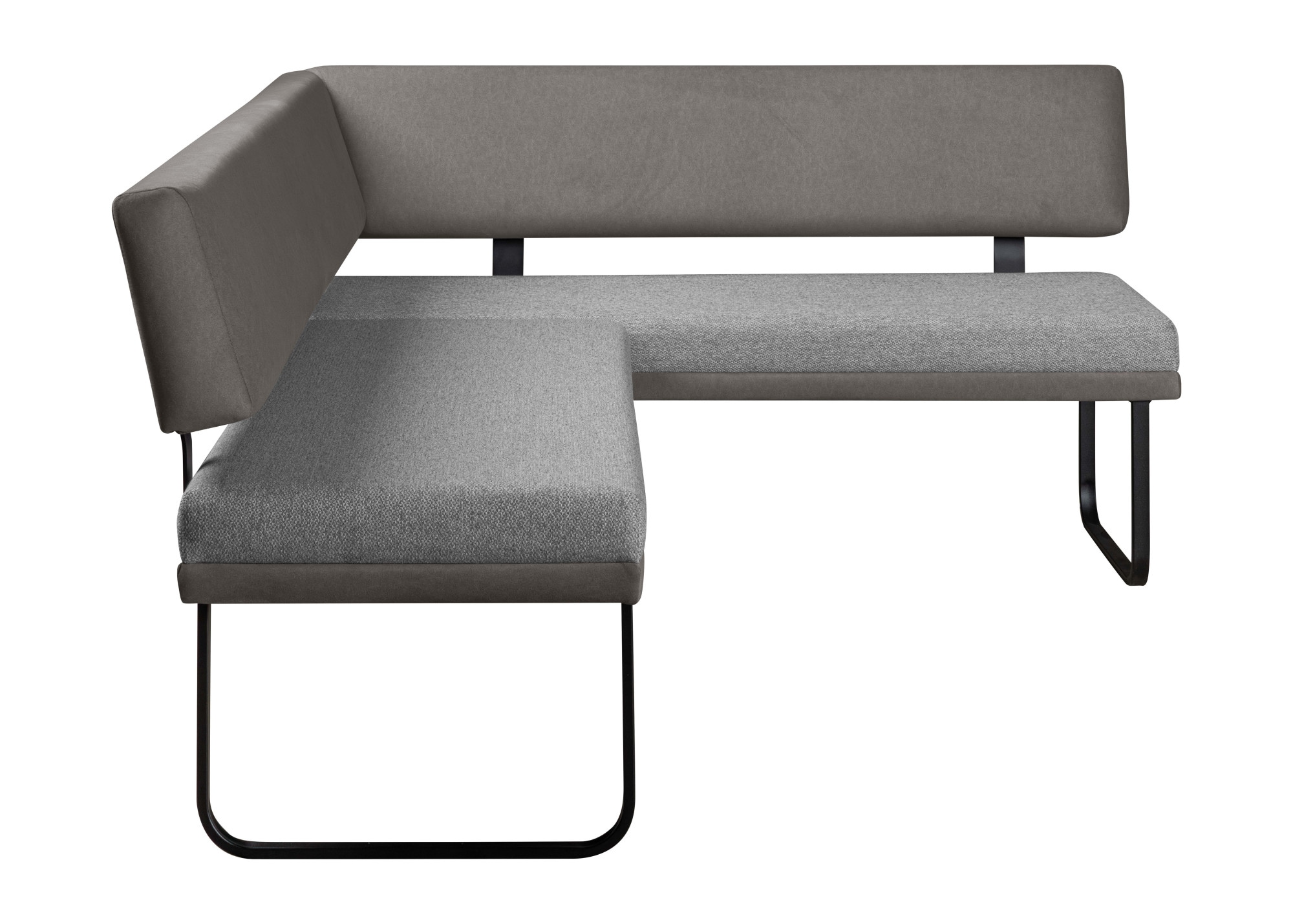 OTTO home Eckbank »Gabi Esszimmerbank, Bank, Küchenbank, Polsterbank« Gestell aus matt-schwarzem Flachmetall, stabil, 2-Stoff-Design