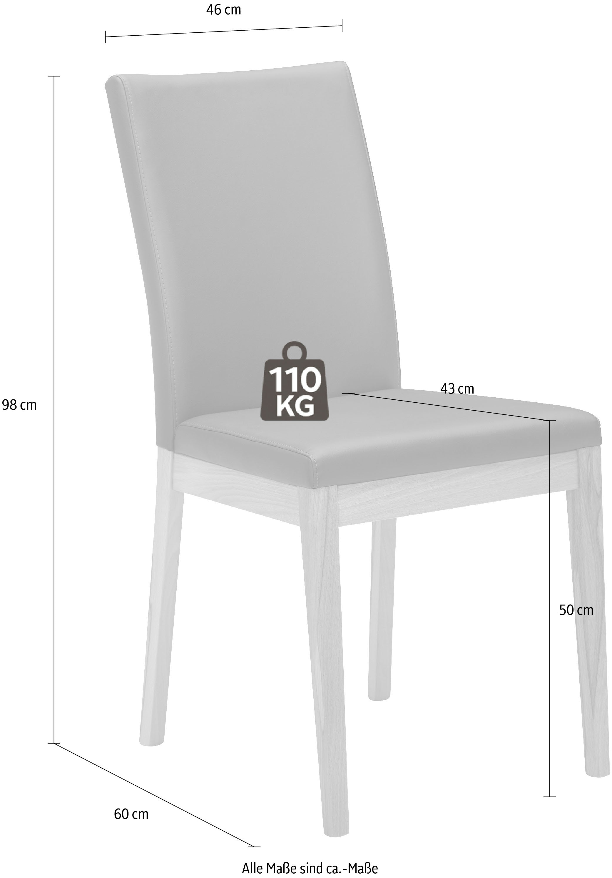 Rechnung SCHÖSSWENDER Massivholz auf Polyester, (Set), aus 2 Stuhl »Roberto«, kaufen Gestell St.,