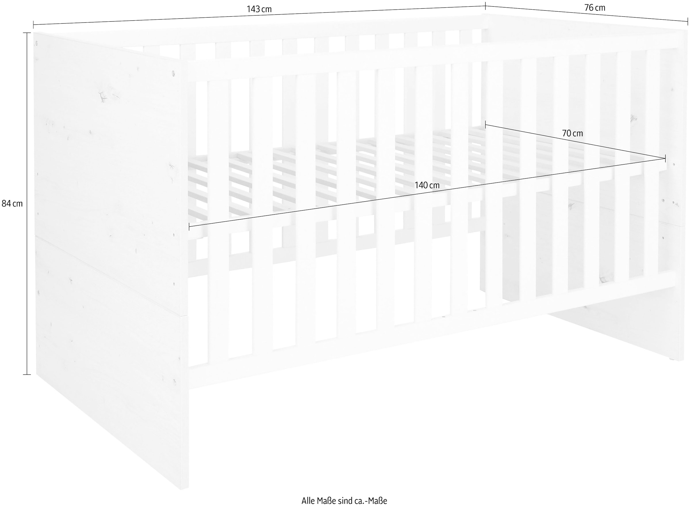 arthur berndt Kinderbett »Kinderbett »Lavea« 70 x 140 cm«