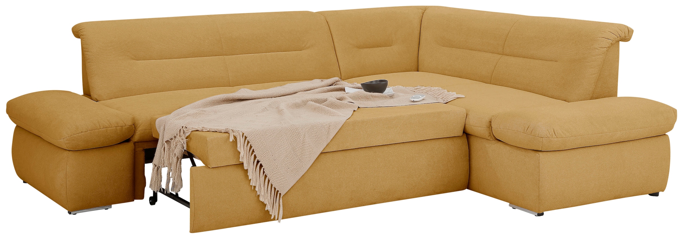 INOSIGN Ecksofa »Avesa L-Form«, Wahlweise mit Arm- und Bettfunktion, B/T/H: 275/211/80 cm