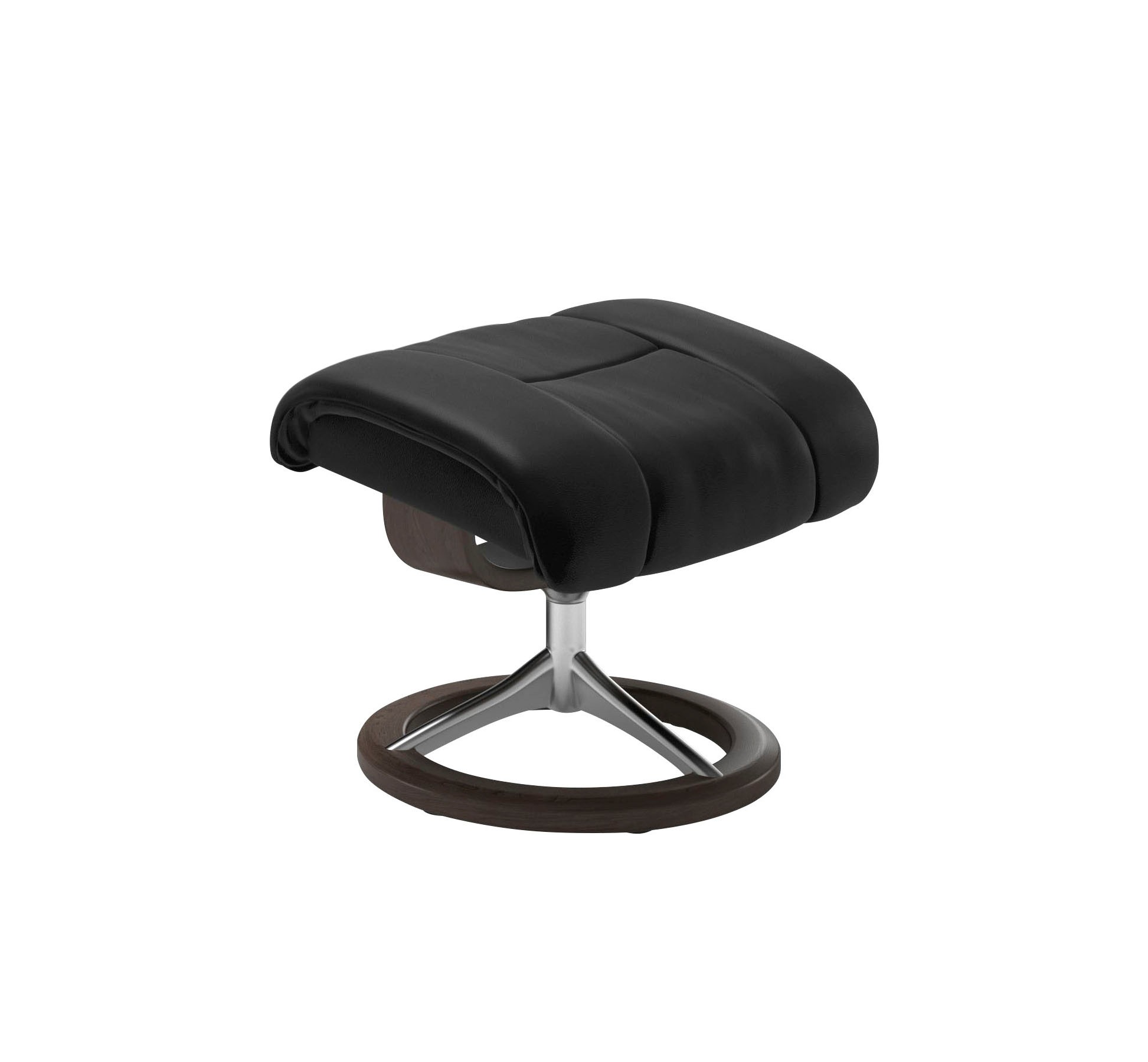 Stressless® Relaxsessel »Reno«, (Set, Relaxsessel mit Hocker), mit Hocker, mit Signature Base, Größe S, M & L, Gestell Wenge