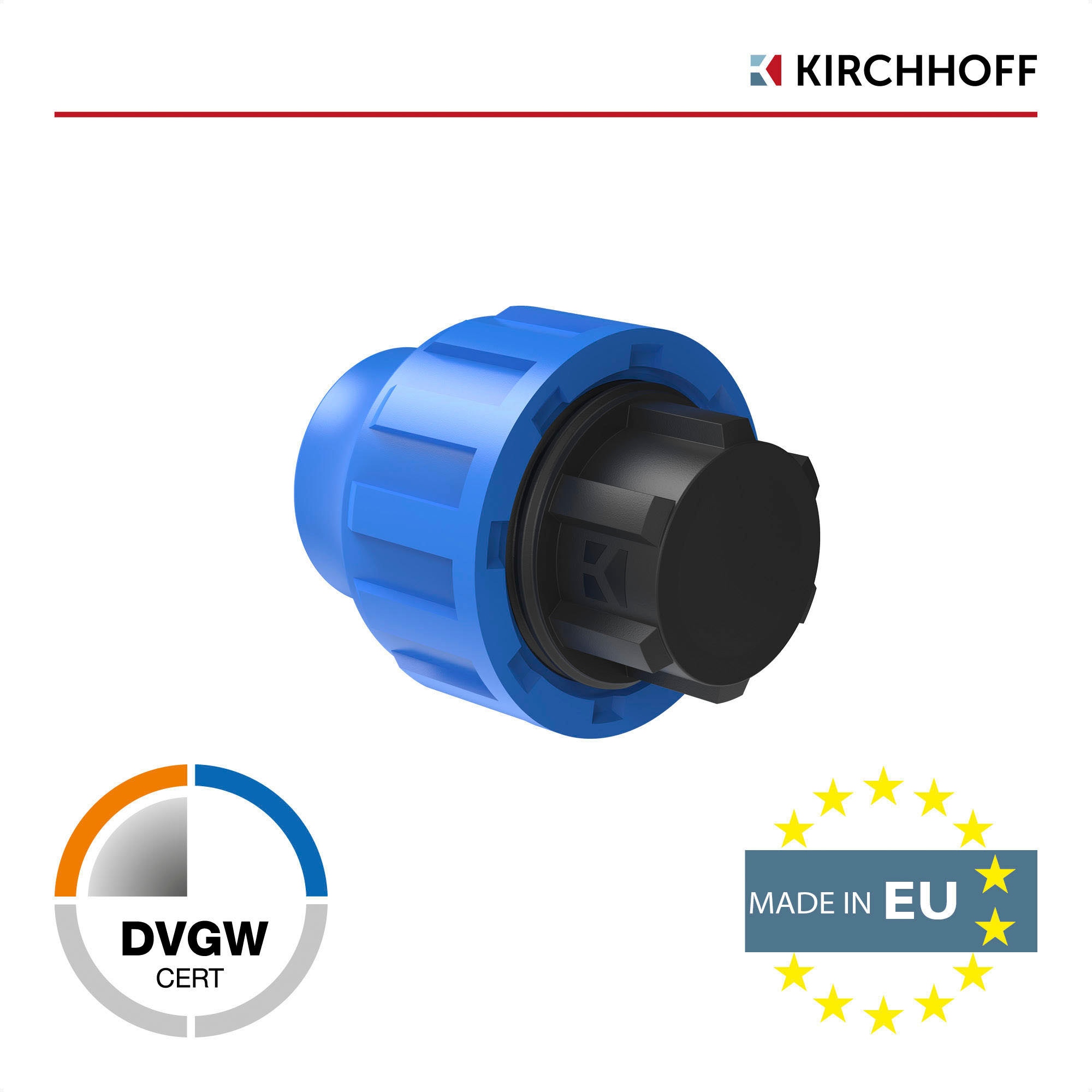 Kirchhoff Reduzierstück, PP Endstück für HDPE Rohr, 25 mm