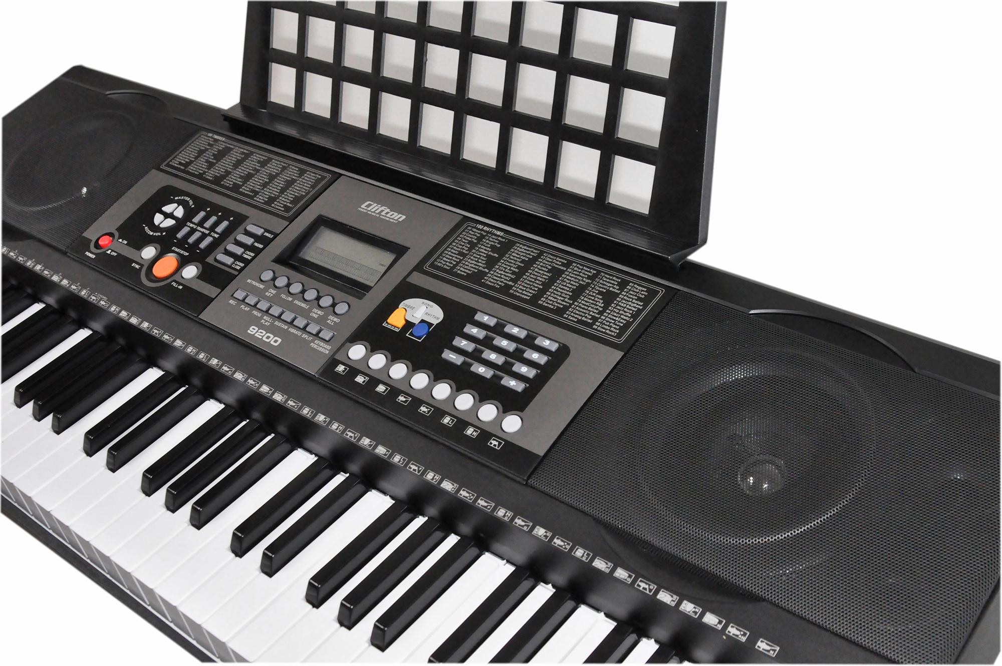 Clifton Home-Keyboard »61-Tasten Keyboard mit LC-Display«, (Set), mit Ständer