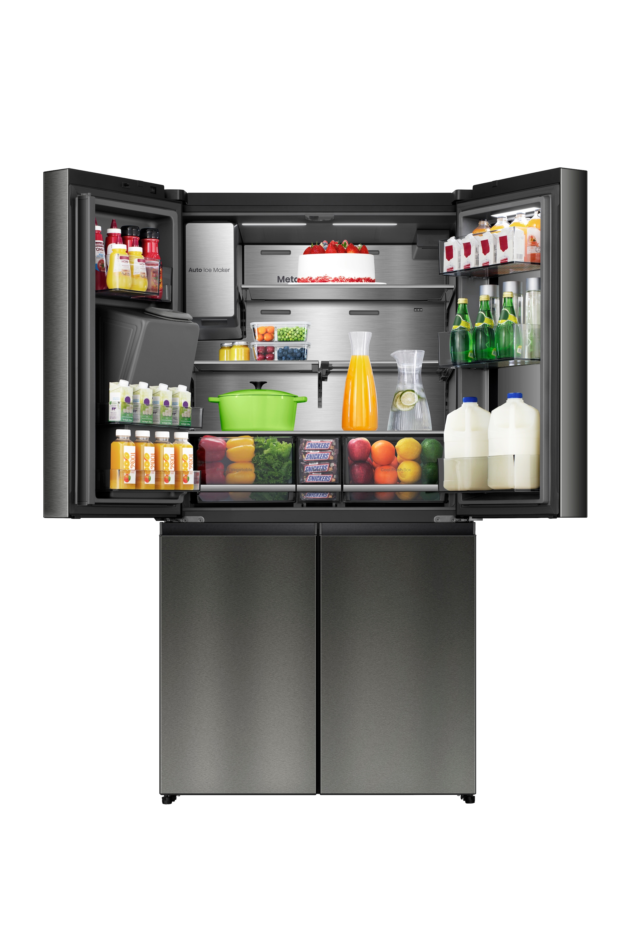 Hisense Multi Door »RQ600P7SKE« 179 cm hoch 91,4 cm breit PureViewDoor - immer sehen was im Kühlschrank ist
