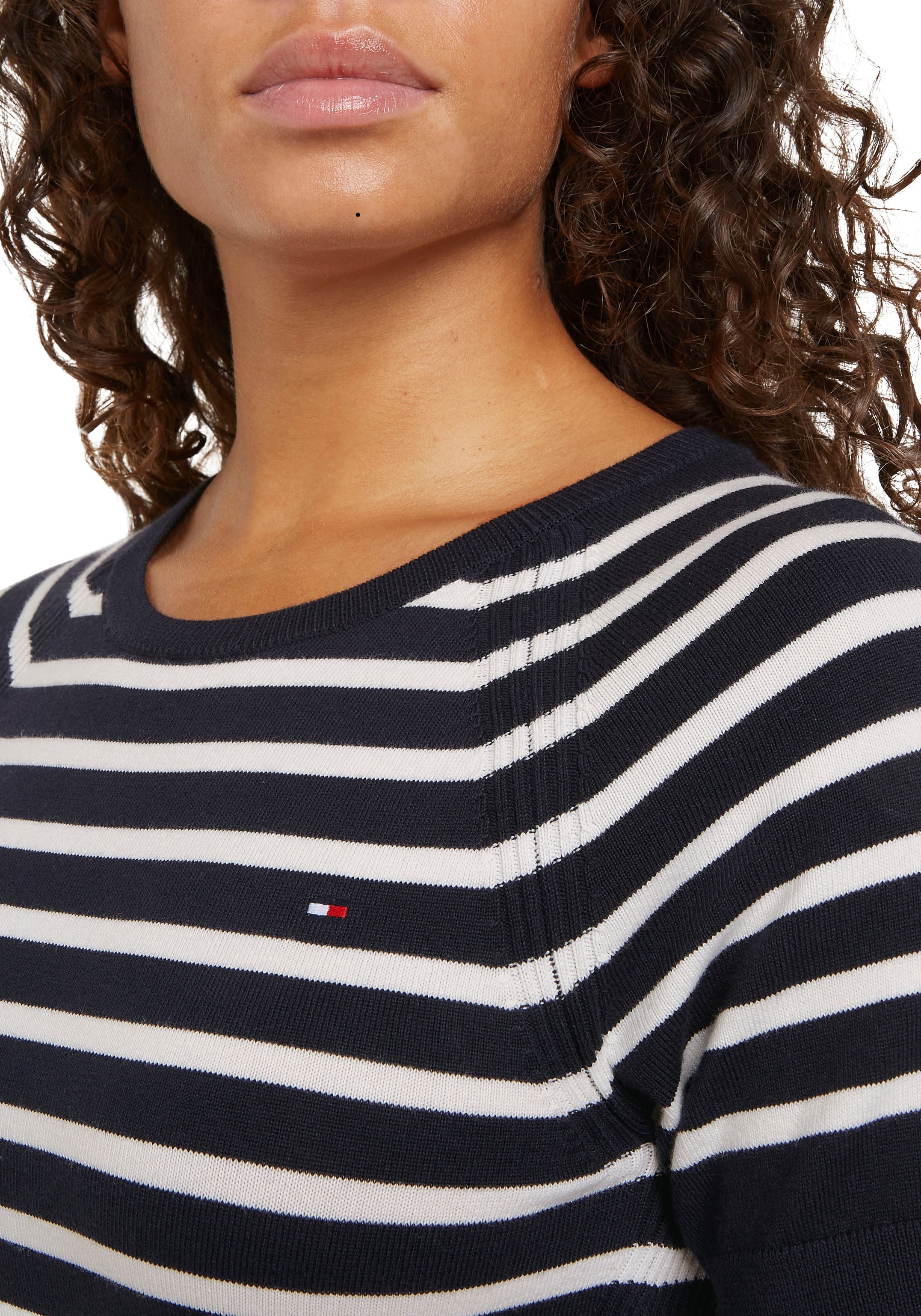 Tommy Hilfiger Jerseykleid »CO JERSEY STITCH F&F DRESS«, mit Logostickerei auf der Brust
