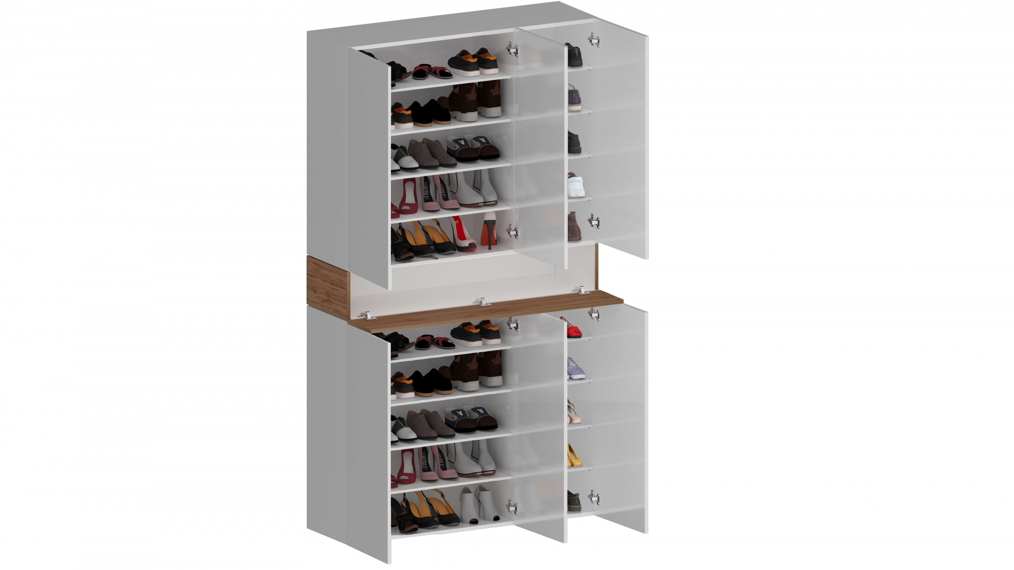 Home affaire Schuhschrank »Savona« Höhe 200cm, 12 Einlegeböden, 21 Fächer