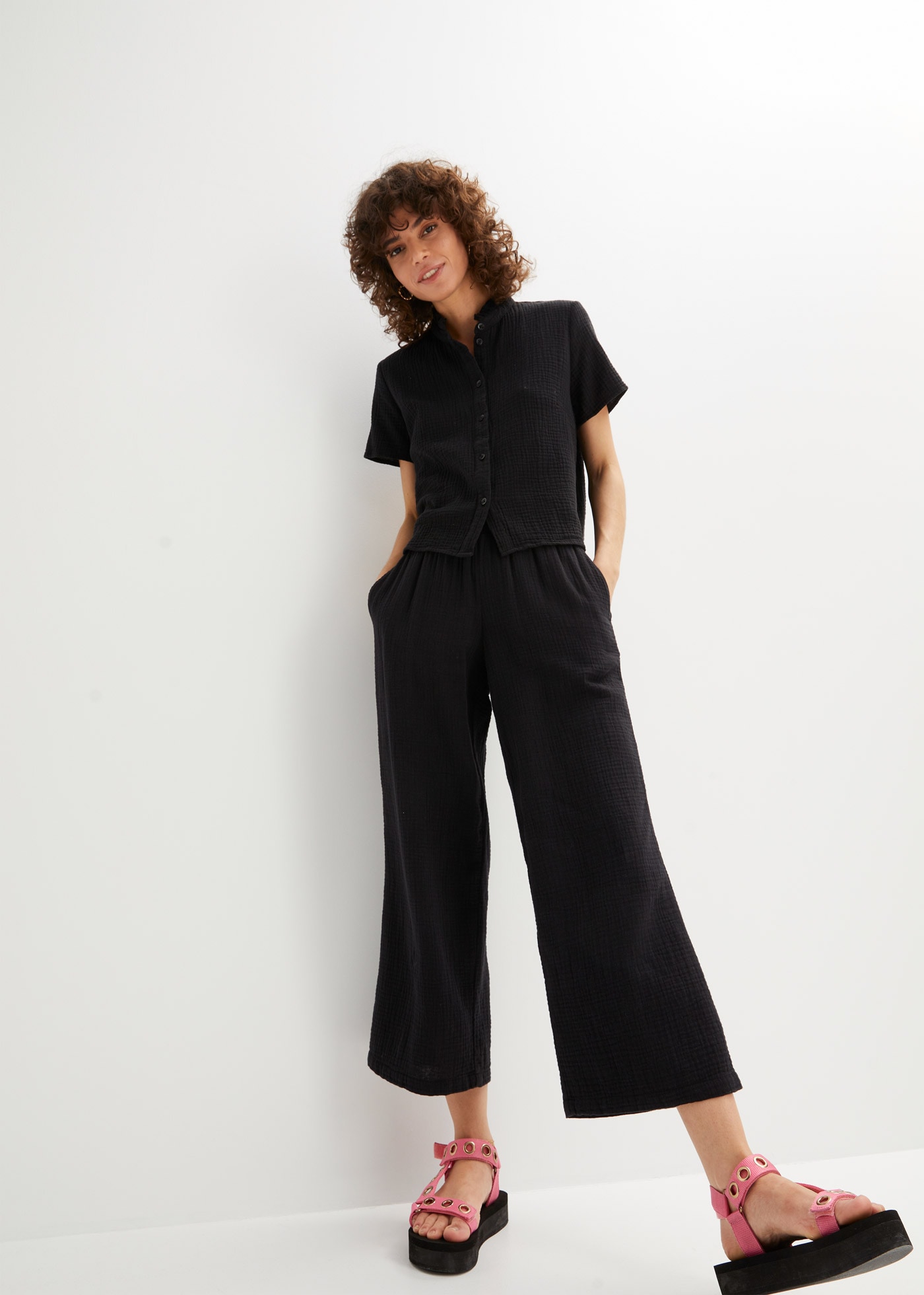 bonprix Culotte  Musselin-Culotte aus Baumwolle