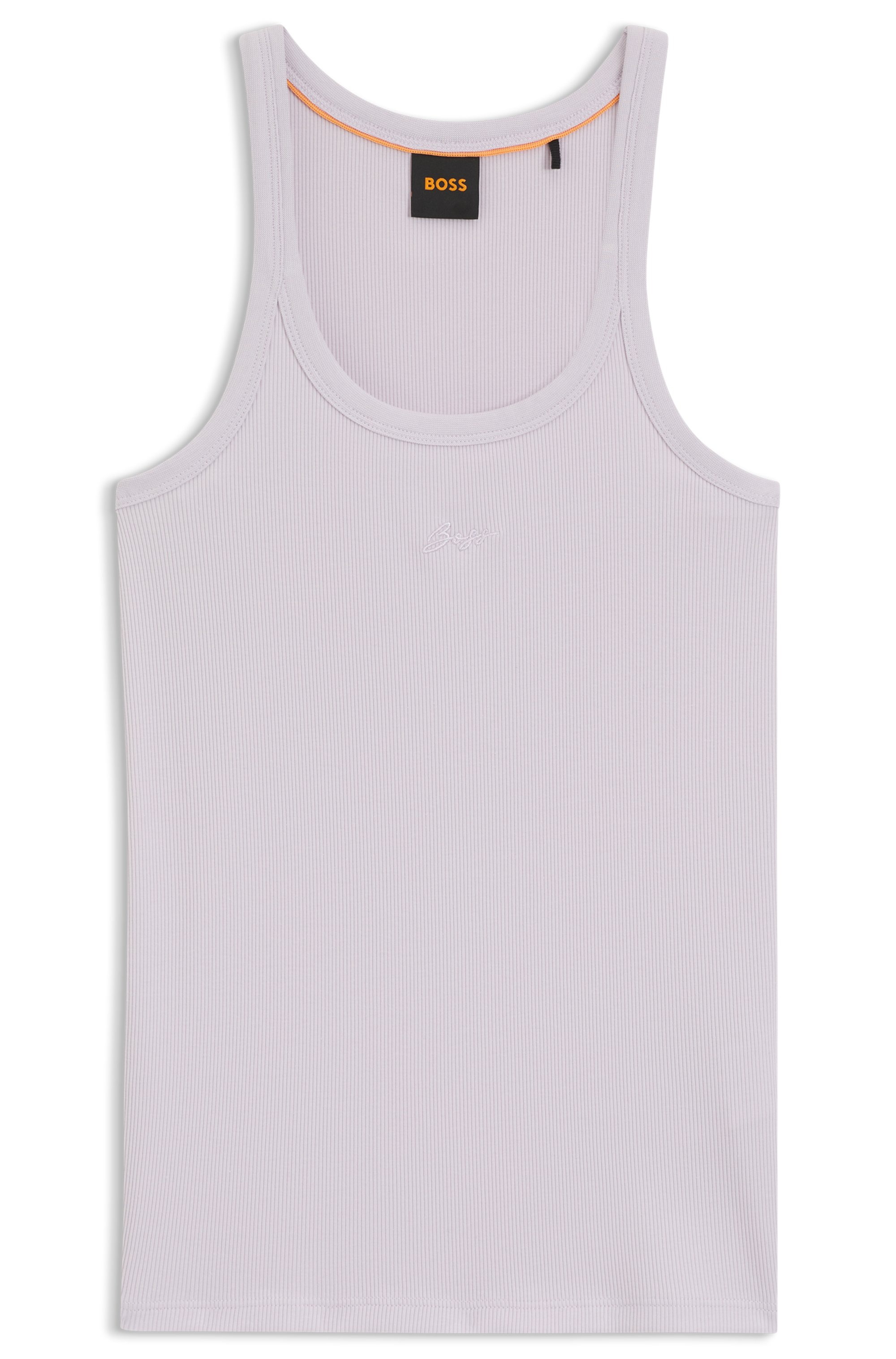 BOSS ORANGE Ripptanktop »Epetite Premium Damenmode« Slim Fit mit Logostickerei