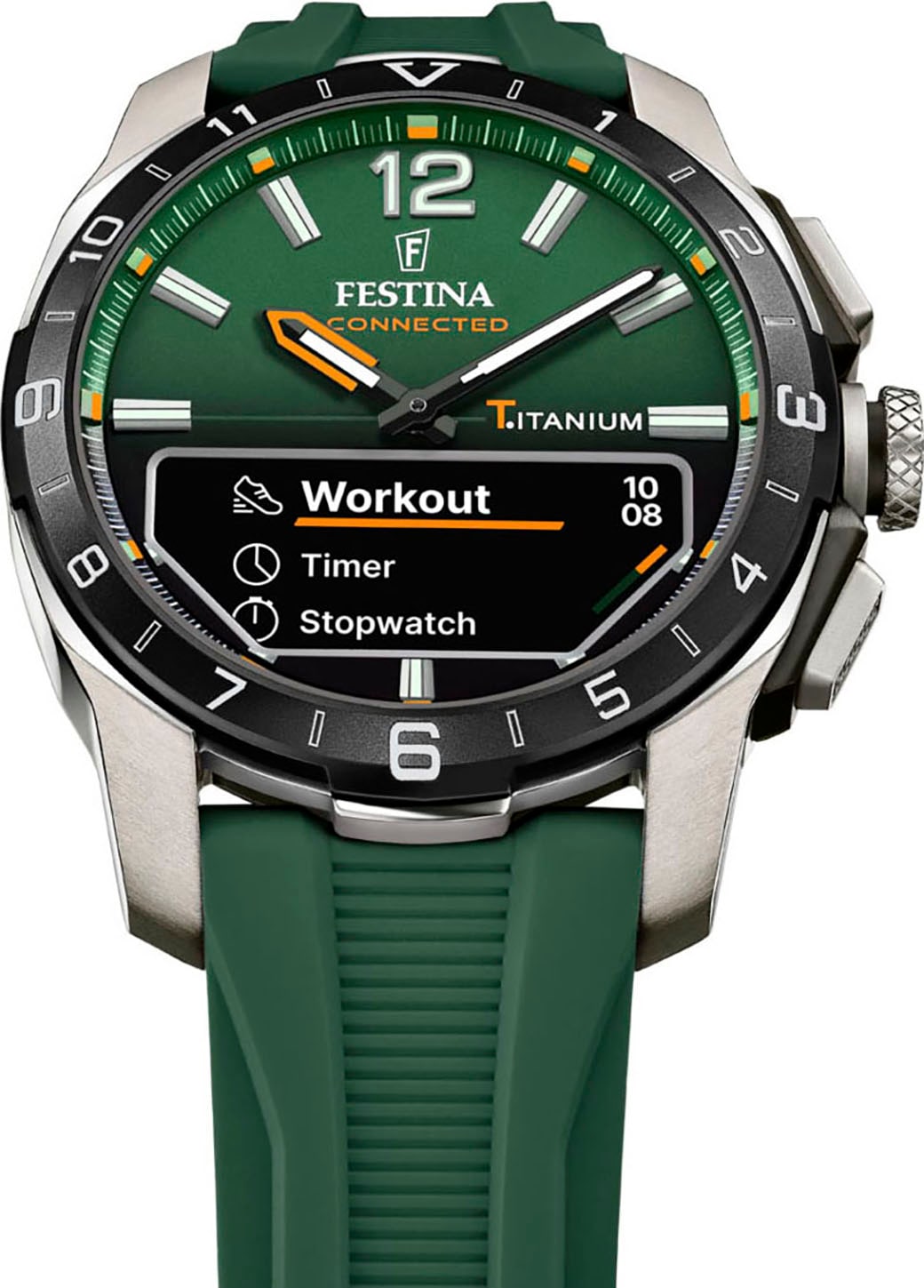 Festina Smartwatch »Connected D«, Quarzuhr, Armbanduhr, Herrenuhr, Schrittzähler, Weltzeit, Stoppfunkt.)