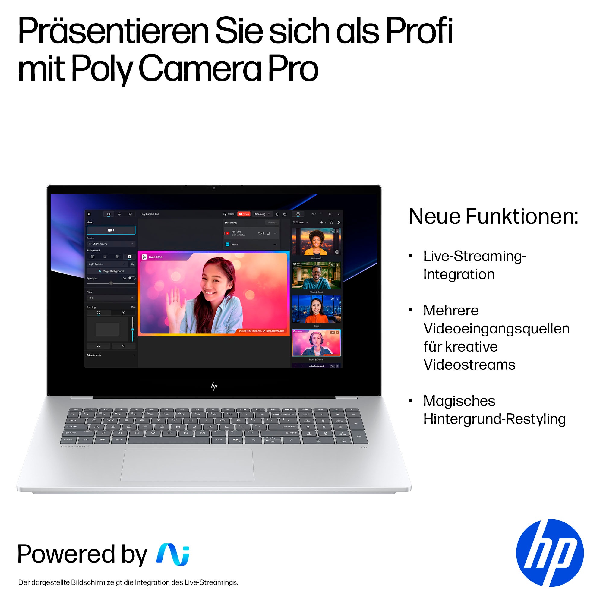 HP Notebook »OmniBook 7 NGAI 17-dc0550ng« 43,9 cm / 17,3 ″ Intel Core Ultra 5 ARC 130V 512 GB SSD