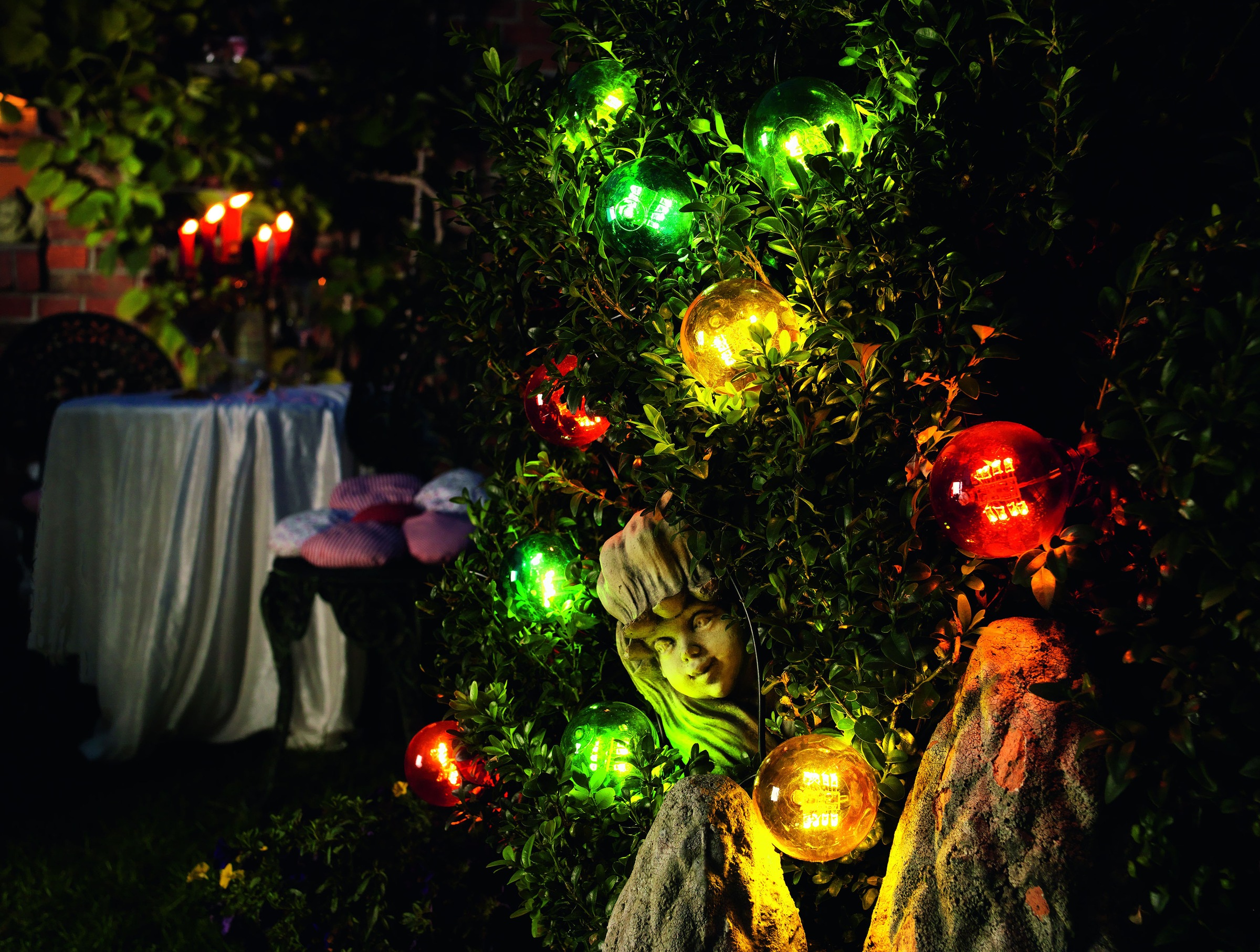 KONSTSMIDE LED-Lichterkette »Weihnachtsdeko aussen«, 20 Dioden bunte St.-flammig, 160 bestellen Biergartenkette, bequem LED weiße 20 / Birnen warm